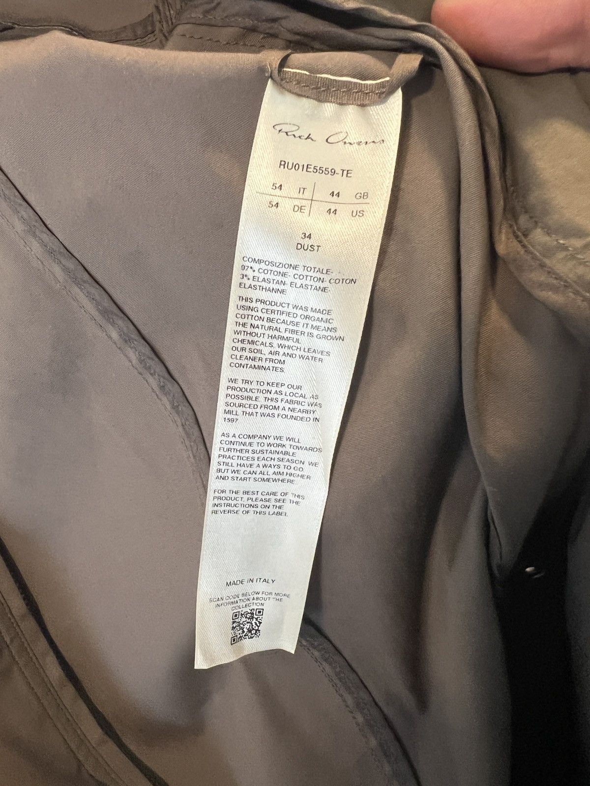 Rick Owens Rick Owens Hollywood Headon Dust Flightsuit Size 54 NWT Size US 36 / EU 52 - 4 Thumbnail