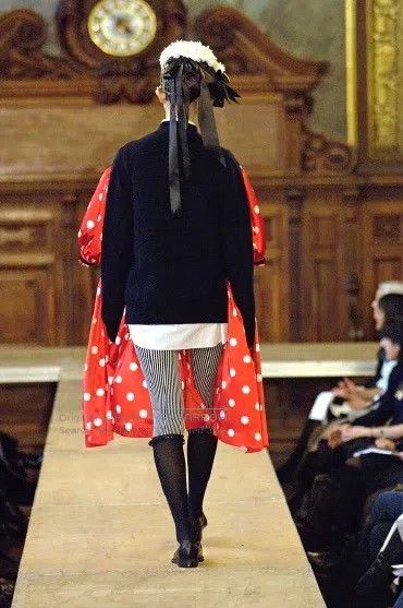 Comme des Garcons Comme Des Garcons Vintage Navy Blue and Red Polka Dot Knit Size S / US 4 / IT 40 - 4 Thumbnail