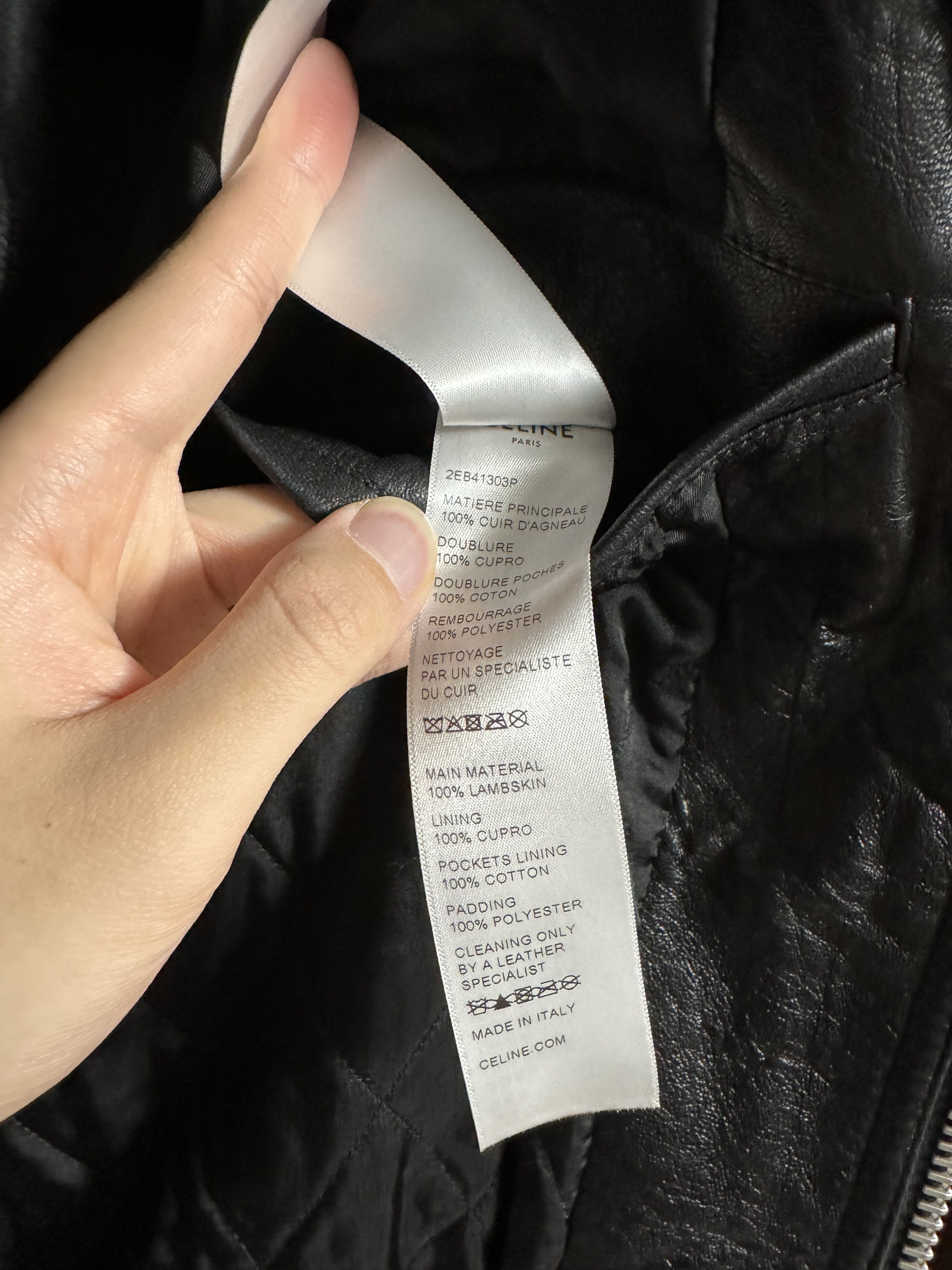 Celine SS22 Studded Logo Leather Bomber Jacket Size US S / EU 44-46 / 1 - 5 Thumbnail