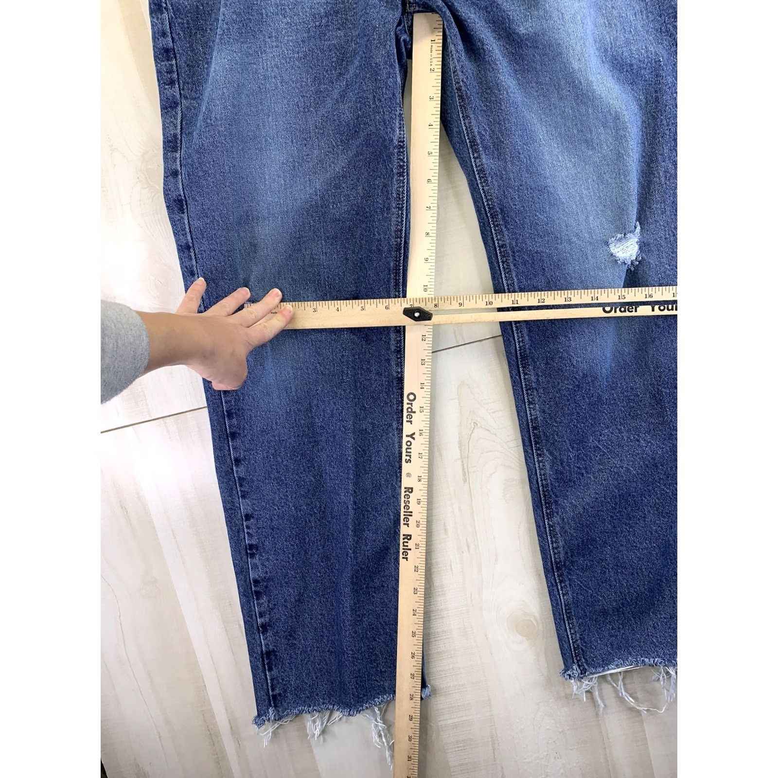 Levi's VINTAGE Levi’s 541 Jeans Men 34x32 Distressed Blue Cut Cuff Denim 5-Pocket Design Straight N/A Size US 34 / EU 50 - 4 Thumbnail