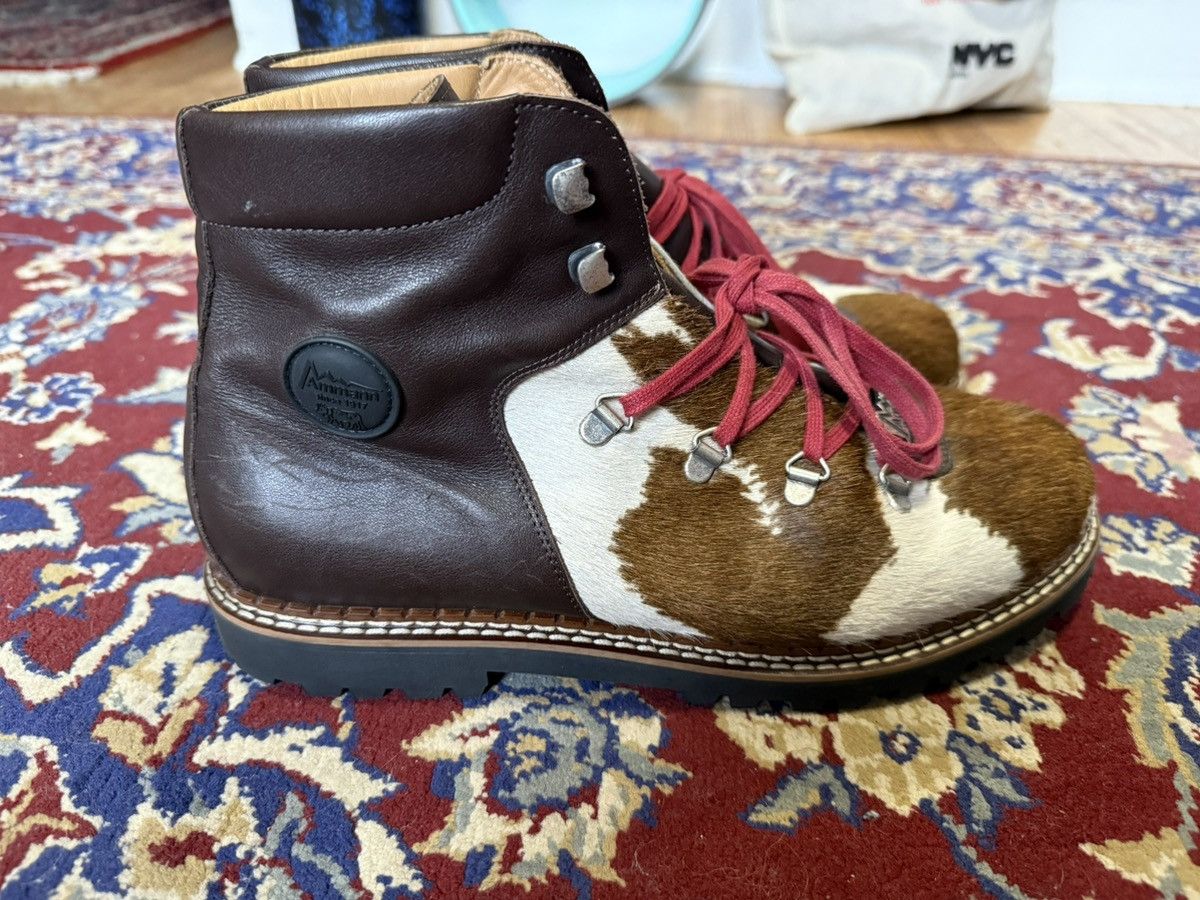 Genuine Leather Ammann Cow Fur Leather Boots Size 44 Mens Made in Italy Size US 10.5 / EU 43-44 - 10 Thumbnail