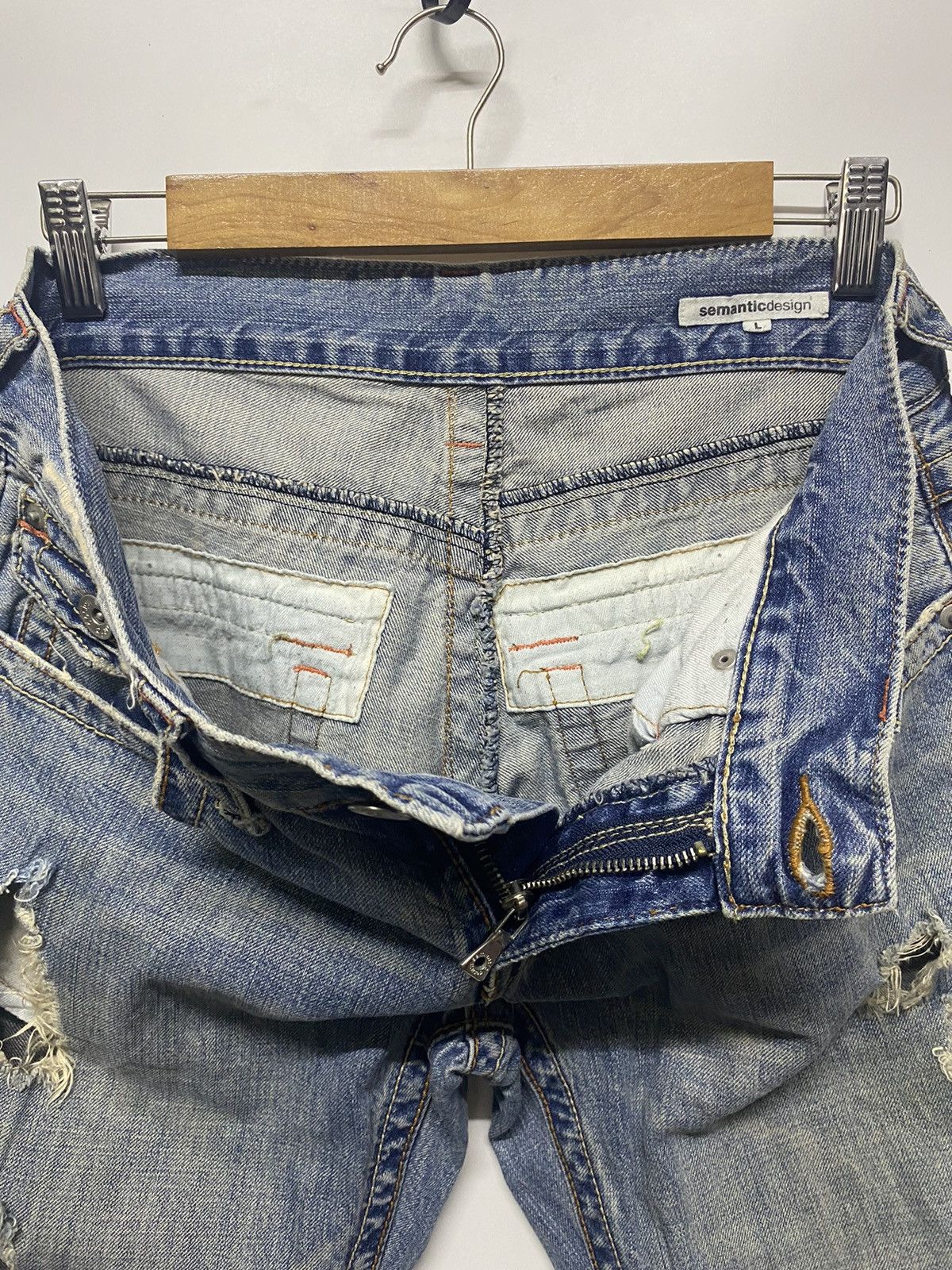 If Six Was Nine × semanticdesign Semantic Design Japan Distressed Goth Denim Jeans Size US 32 / EU 48 - 10 Thumbnail