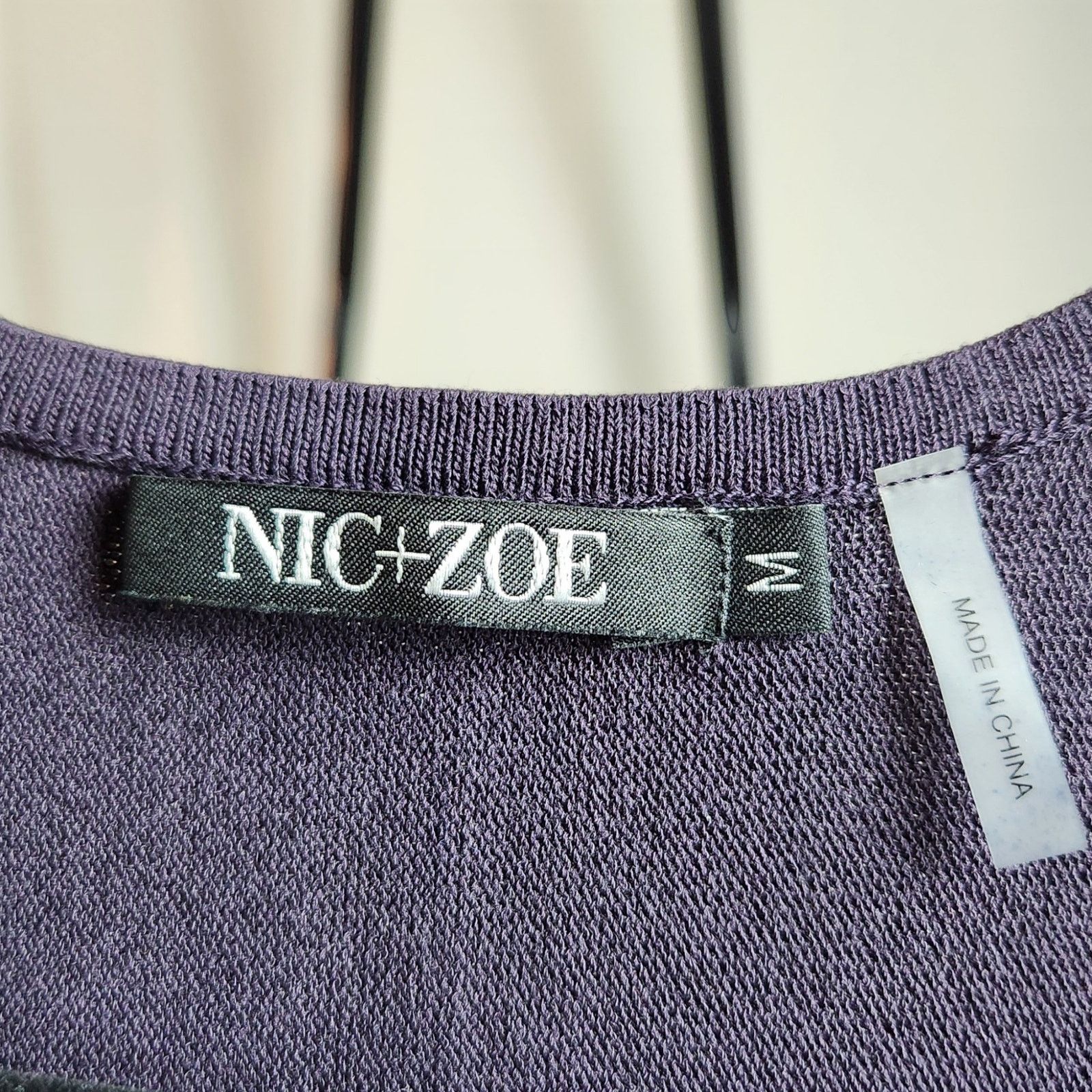 NIC+ZOE Nic + Zoe Dark Purple 3/4 Sleeve Midi Dress - Size Medium Size M / US 6-8 / IT 42-44 - 3 Thumbnail