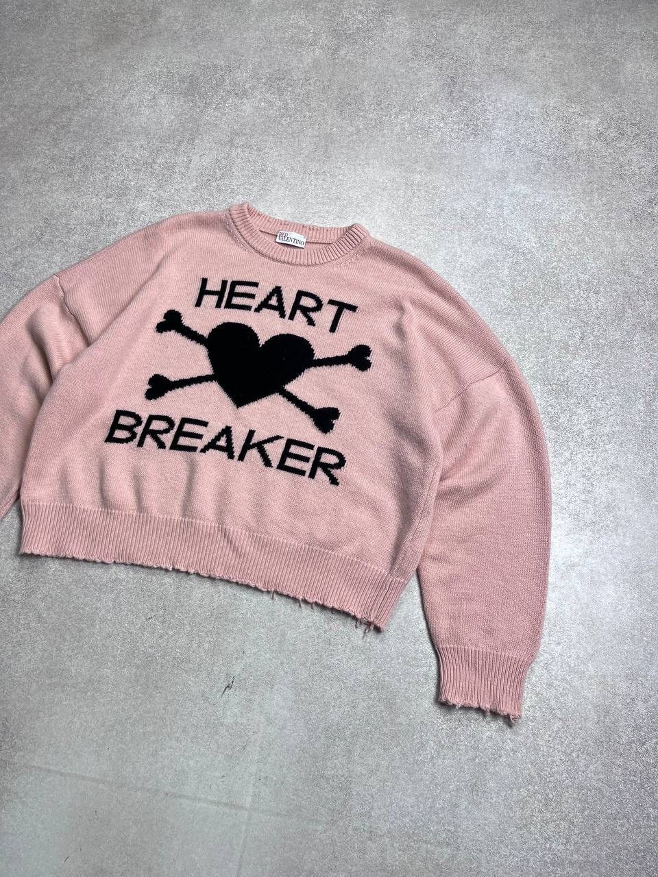Valentino Vintage Valentino Red Heart Breaker Sweater Y2K S Size US S / EU 44-46 / 1 - 2 Thumbnail