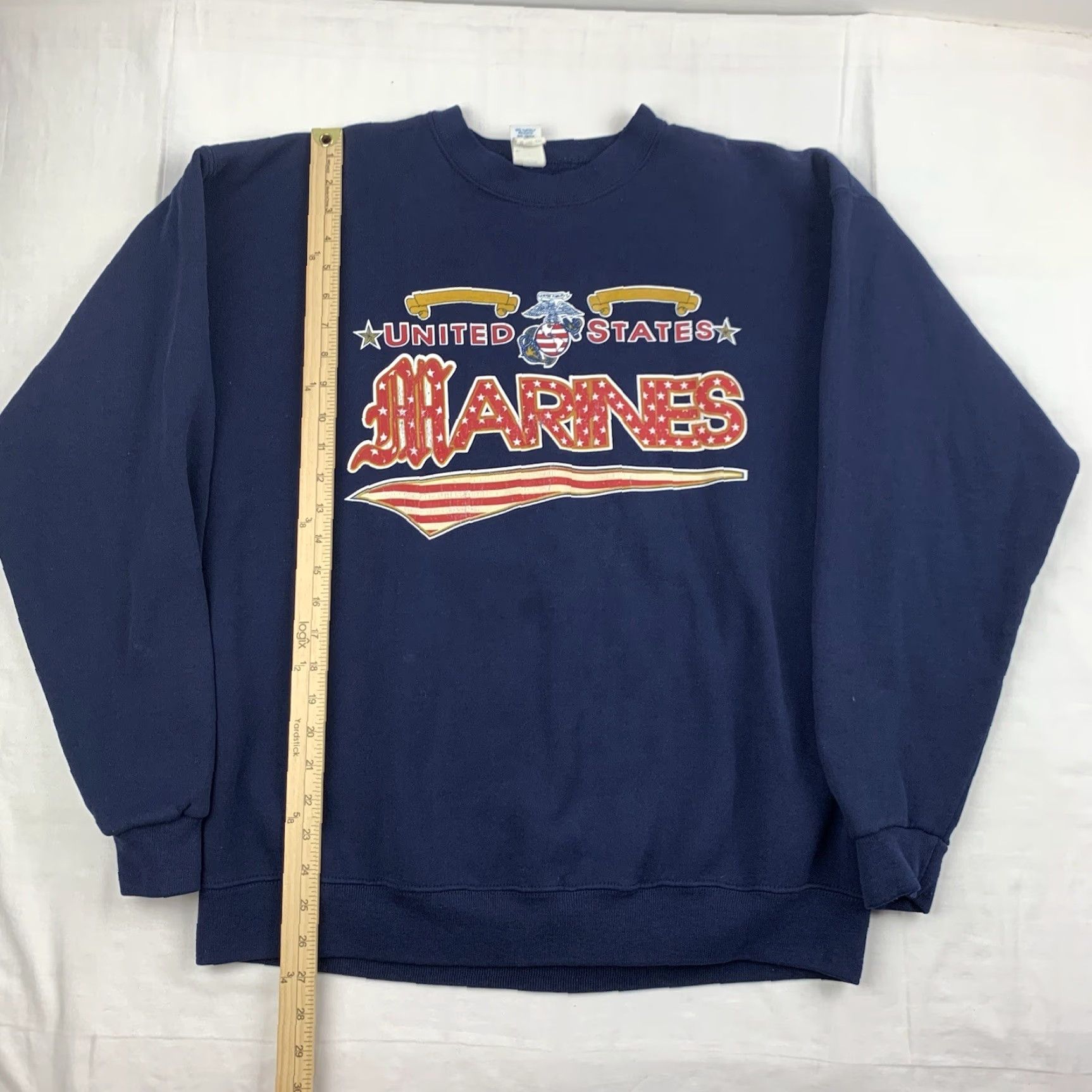 Soffe VINTAGE Marines Sweatshirt Soffe Adult XL Blue Logo 90s USA Military Shirt Mens Size US XL / EU 56 / 4 - 7 Thumbnail