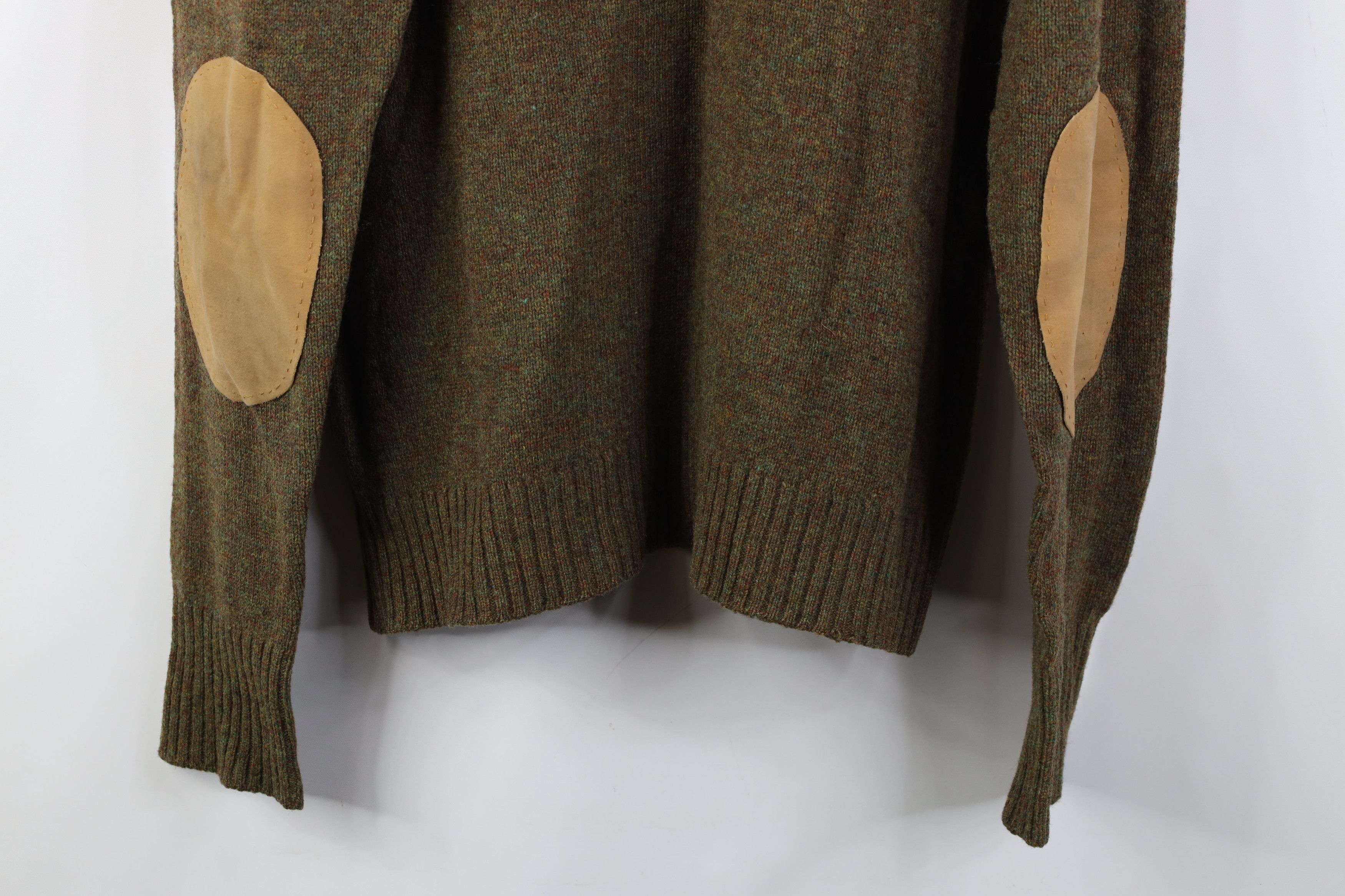 Vintage Vintage 50s Fleck Elbow Patch Wool Knit V-Neck Sweater Size US XL / EU 56 / 4 - 14 Thumbnail