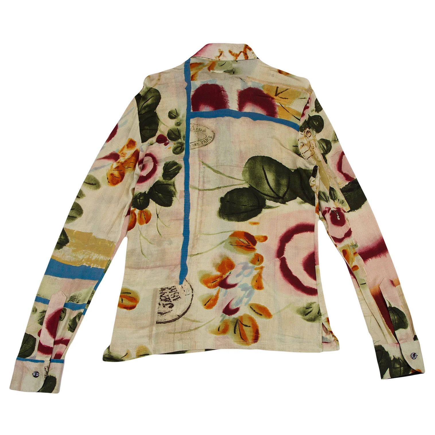 Jean Paul Gaultier Abstract Print Rayon Shirt in Multi Color, Size 46 Size US S / EU 44-46 / 1 - 11 Thumbnail