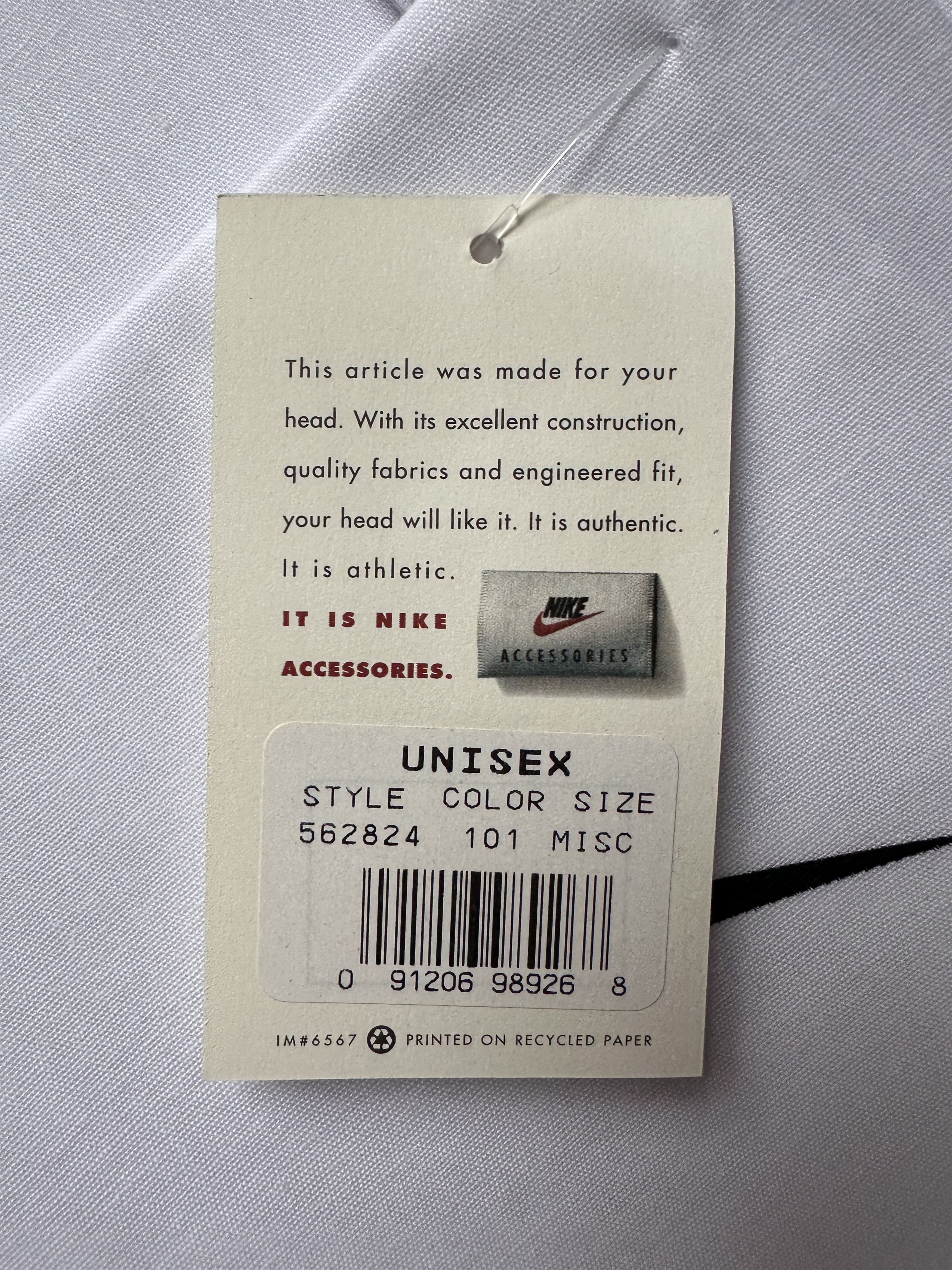 Nike Vintage Nike White Bandana Headscarf 90s x 16 Size ONE SIZE - 8 Thumbnail