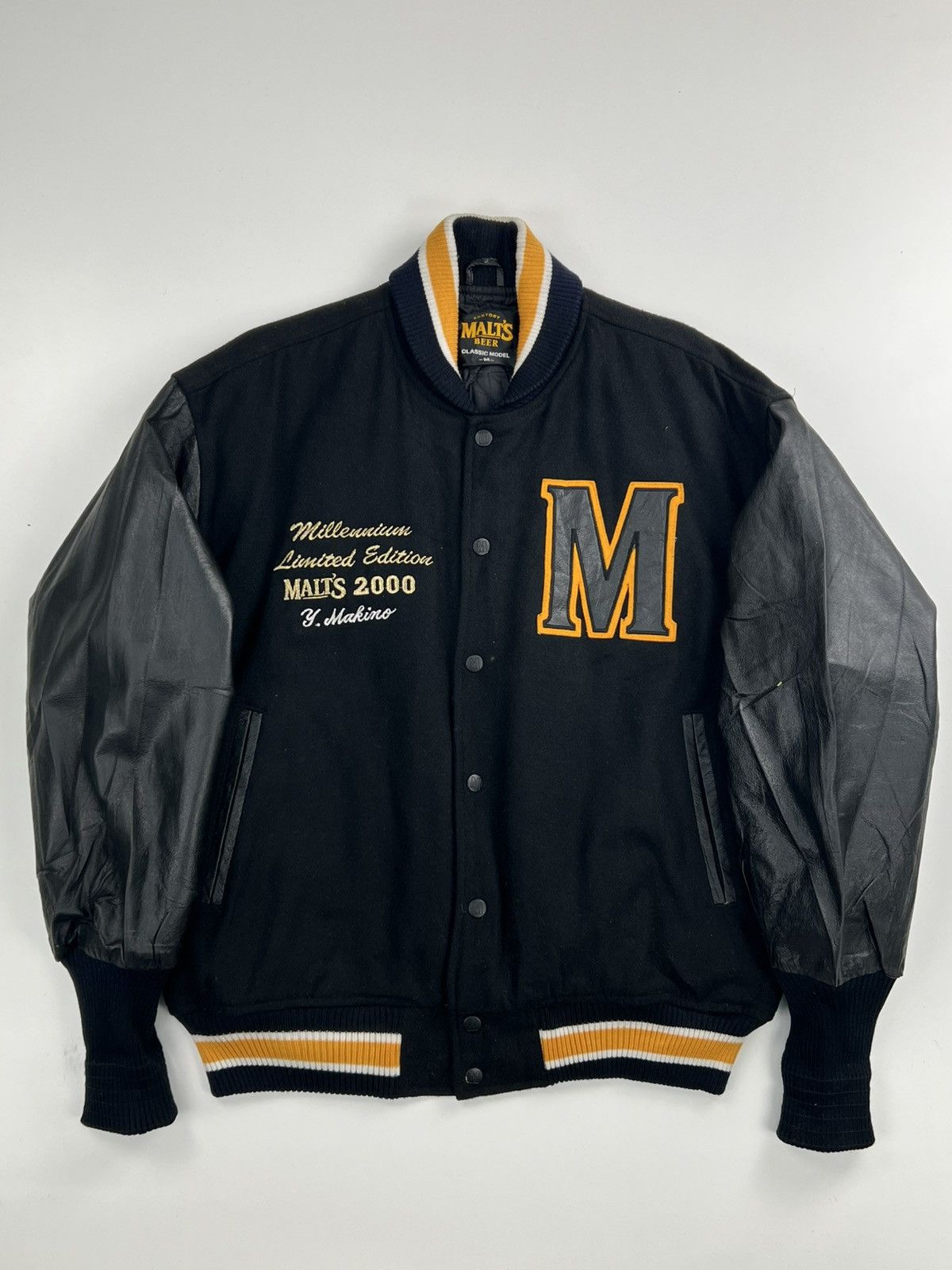 Japanese Brand VINTAGE SUNTORY MALTS BEER VARSITY JACKET Size US M / EU 48-50 / 2 - 2 Thumbnail