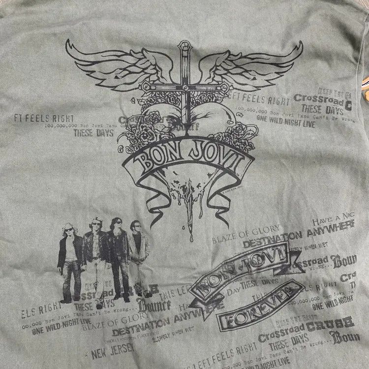 Bon Jovi Vtg Bon Jovi Military OG Shirt Size US M / EU 48-50 / 2 - 3 Thumbnail