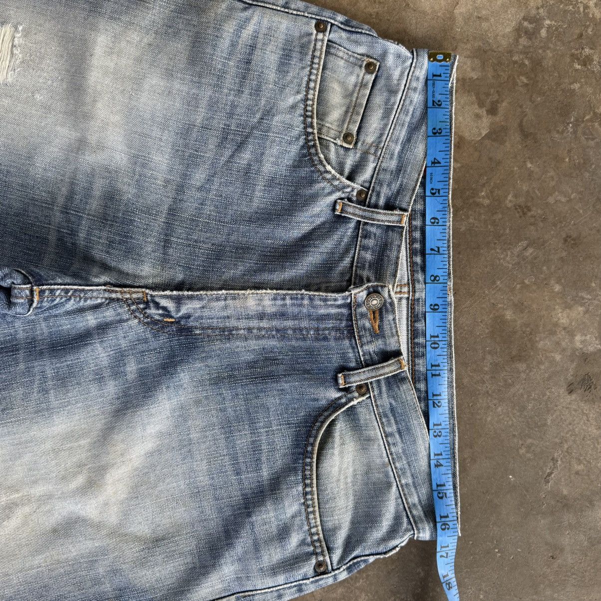 Edwin W33x27.5 Vintage Edwin Faded Ripped Denim Jean Pants Size US 33 - 5 Thumbnail