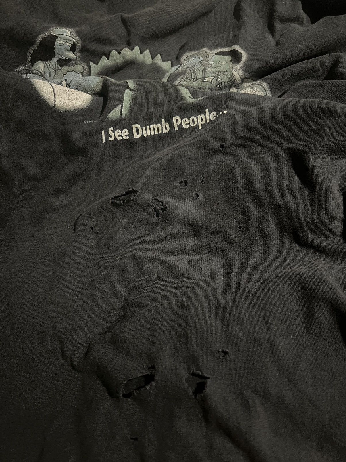 Vintage Vintage Y2K Bart Simpson Dumb People Sun Faded thrashed tee Size US L / EU 52-54 / 3 - 3 Thumbnail