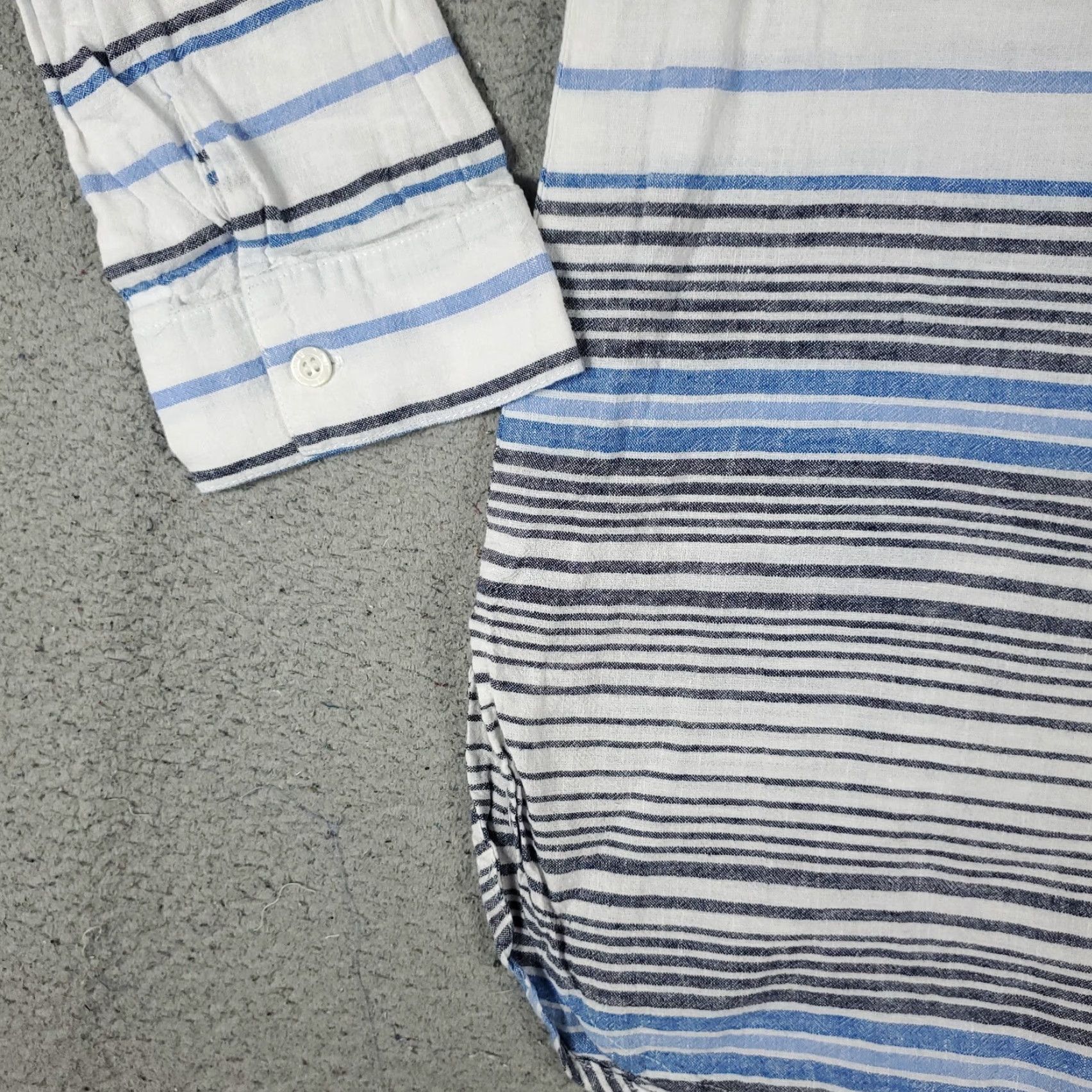 Tommy Bahama Tommy Bahama Shirt Dress Womens Medium Blue Striped Long Sleeve Collared Button Up Size M / US 6-8 / IT 42-44 - 3 Thumbnail