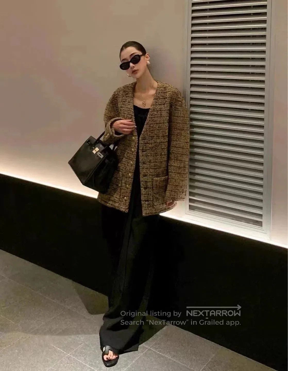 Celine Celine Brown Gold Buckle Long Women's Coat. Size S / US 4 / IT 40 - 8 Thumbnail