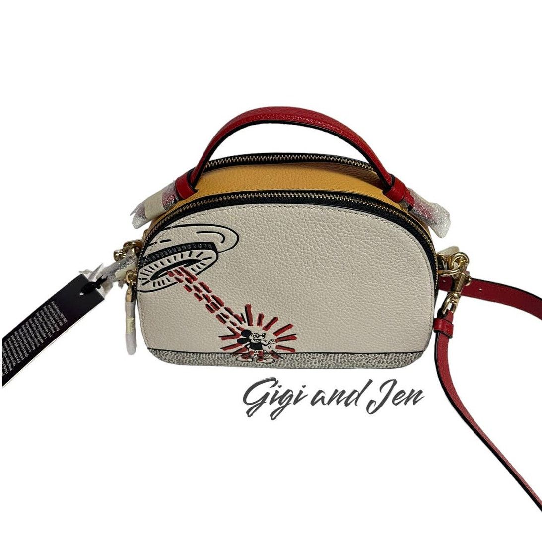 Coach Coach Disney Mickey Mouse Keith Haring Serena Satchel Bag Size ONE SIZE - 8 Thumbnail