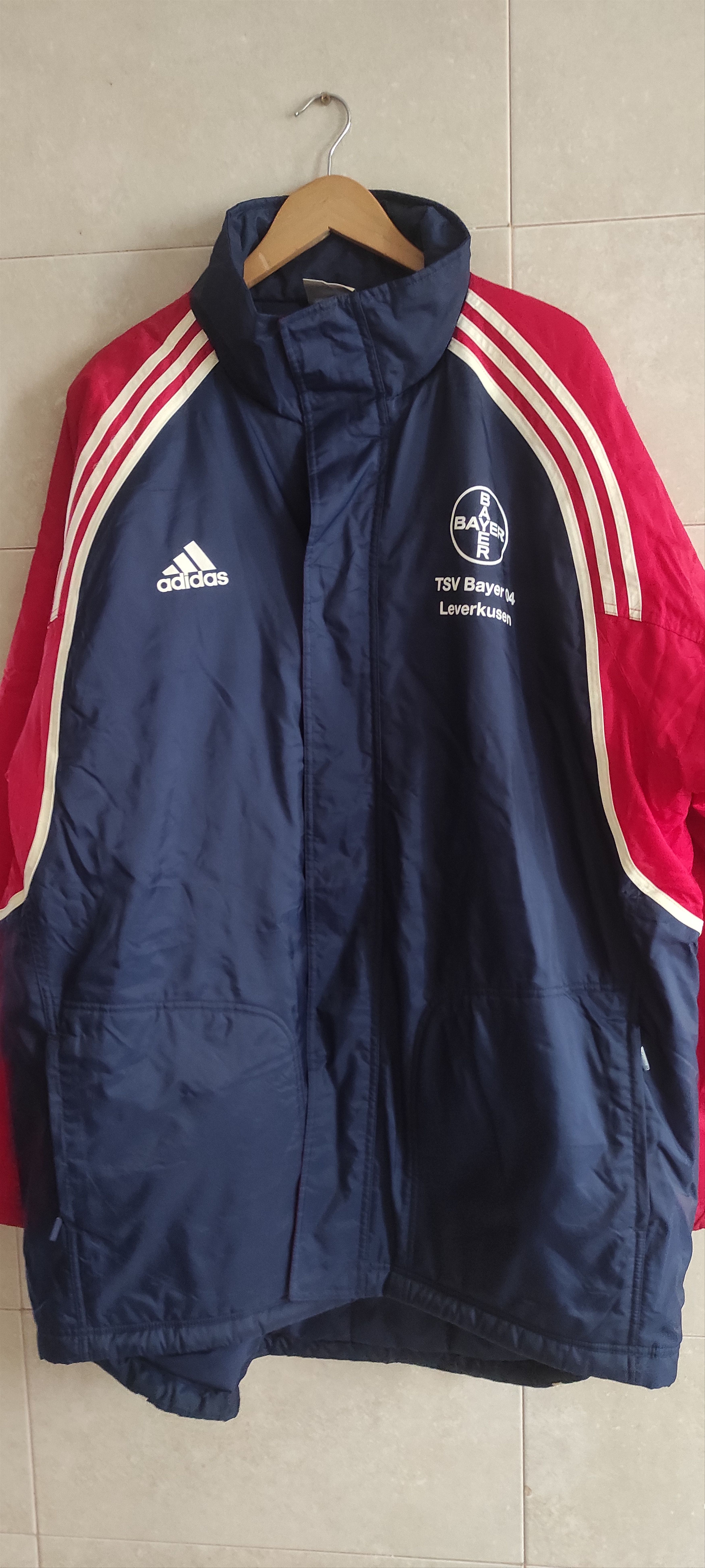 Adidas × Vintage Adidas 3 Stripes Oversize Track Jacket Retro Adidas Bayer Size US XL / EU 56 / 4 - 15 Thumbnail