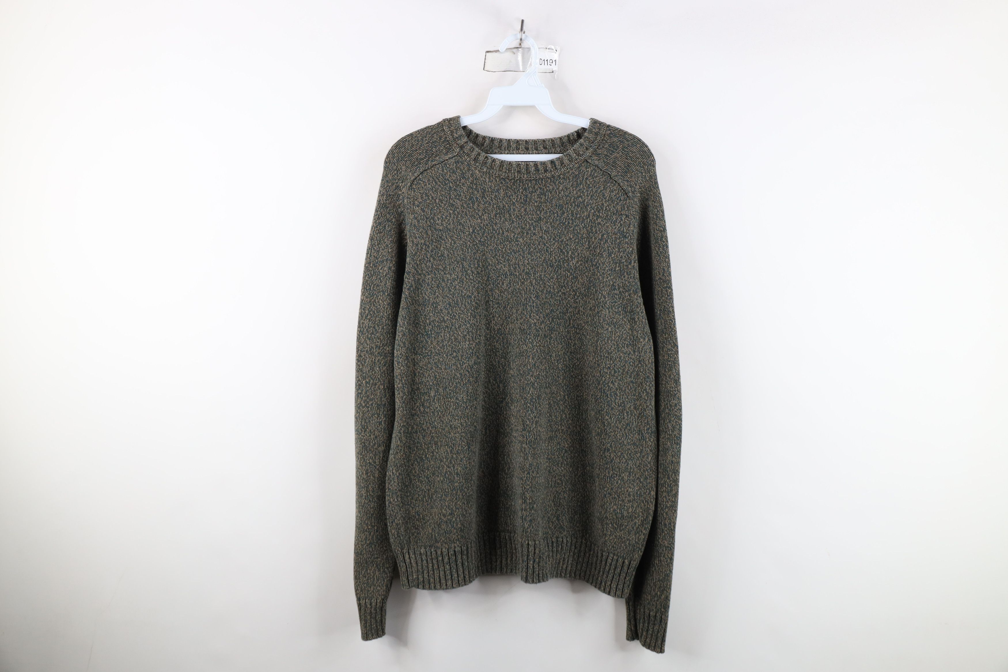 Vintage Vintage 90s Streetwear Heavyweight Cotton Knit Sweater Green Size US M / EU 48-50 / 2 - 1 Thumbnail