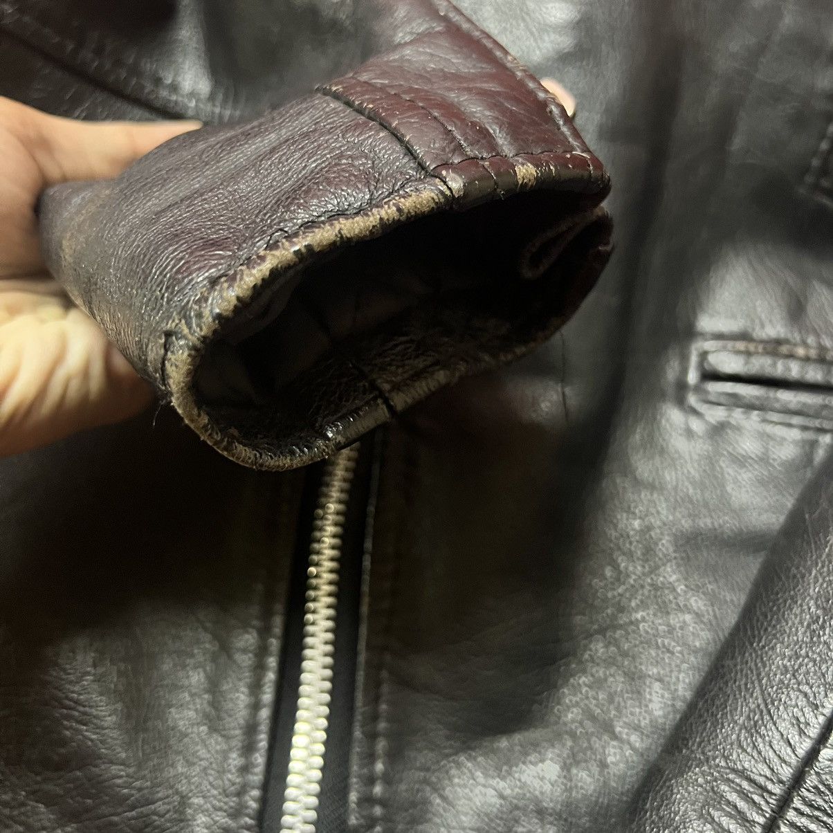 Japanese Brand Vintage Double Collar Punk Leather Jacket Size US XS / EU 42 / 0 - 15 Thumbnail