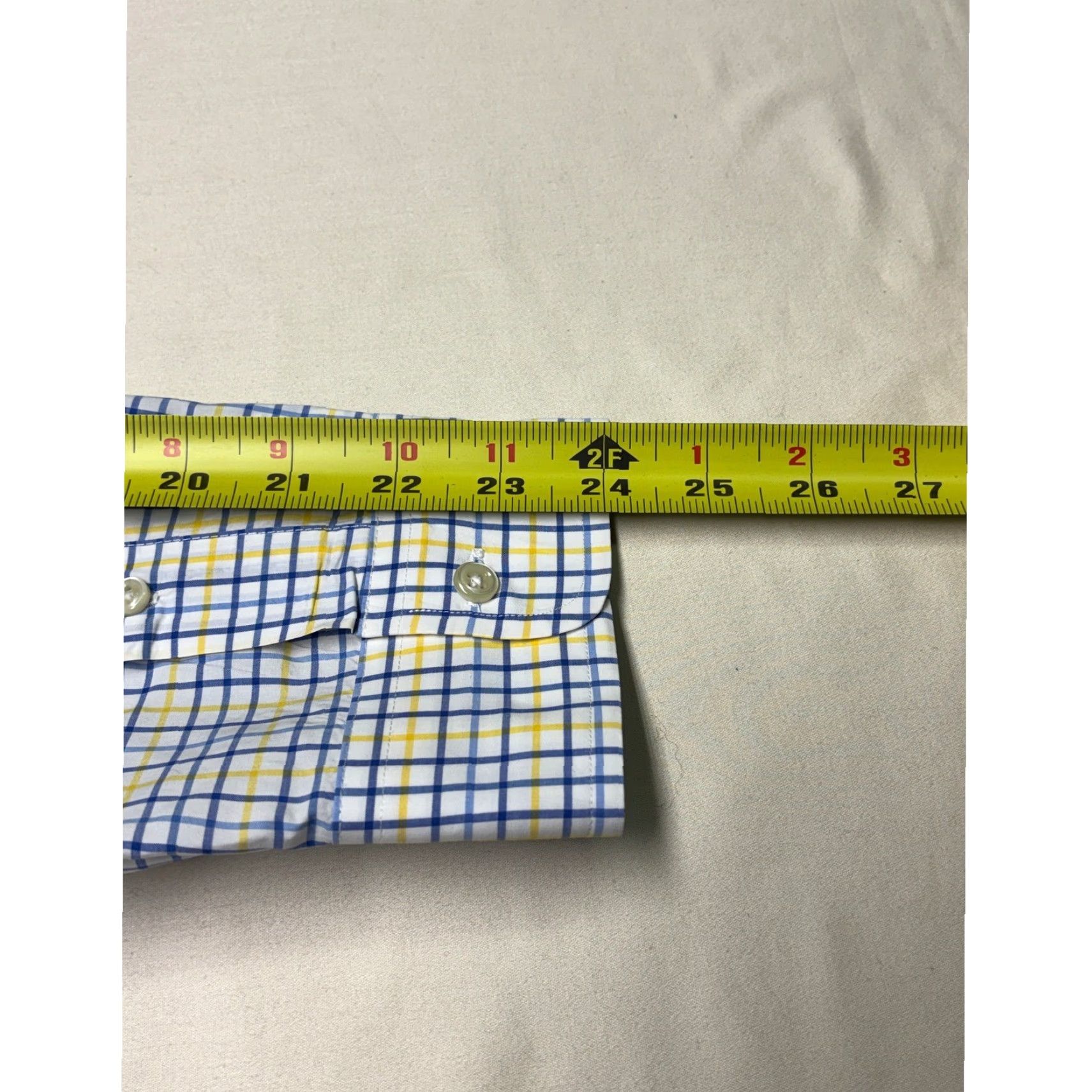 Ralph Lauren Ralph Lauren Mens Button-Down Shirt Yellow Blue Plaid Stretch Cotton L Size US L / EU 52-54 / 3 - 8 Thumbnail