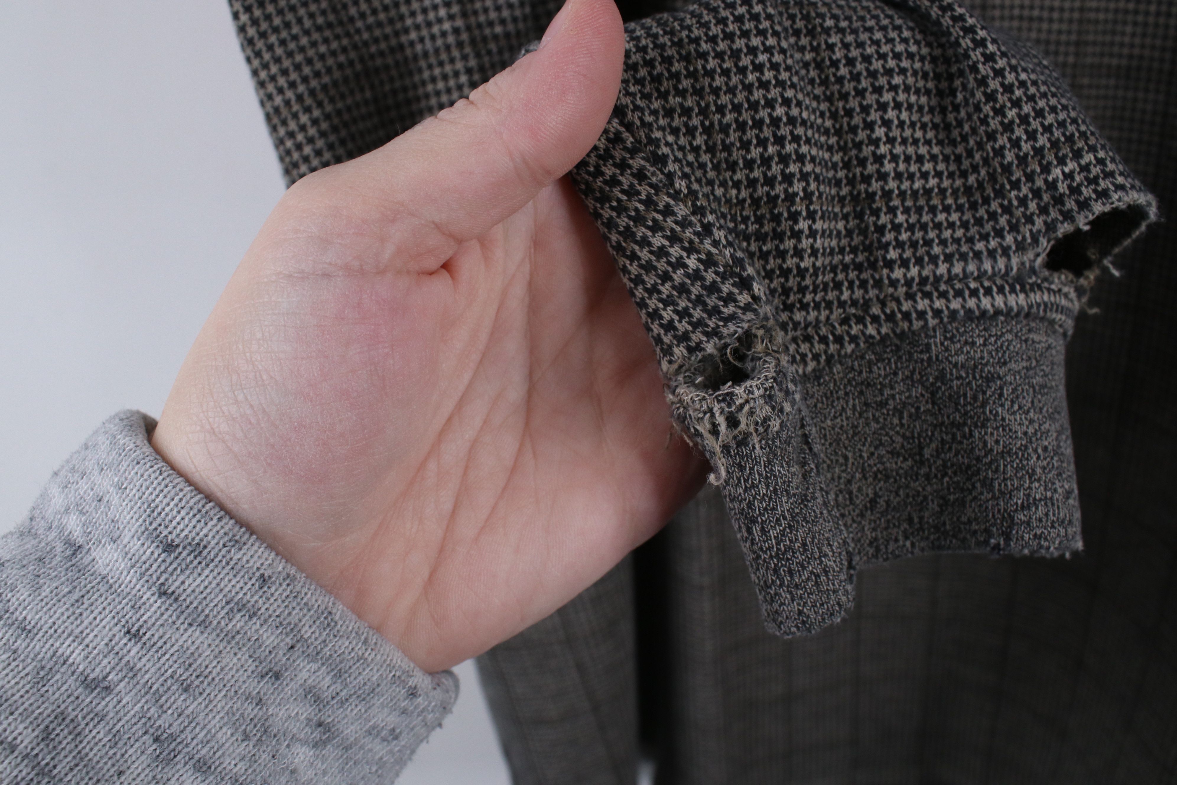 Vintage Vintage 90s Streetwear Heavy Houndstooth Long Sleeve Polo Size US XL / EU 56 / 4 - 7 Thumbnail