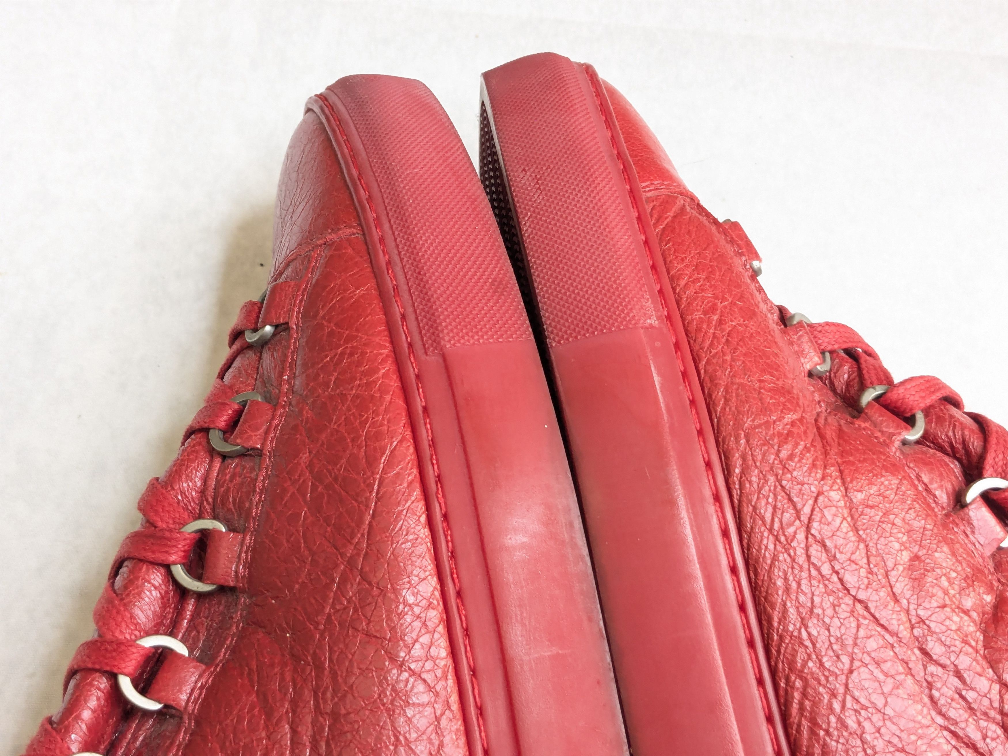 Balenciaga Balenciaga Arena Sneakers Red 12 High Tops Leather Size US 12 / EU 45 - 10 Thumbnail