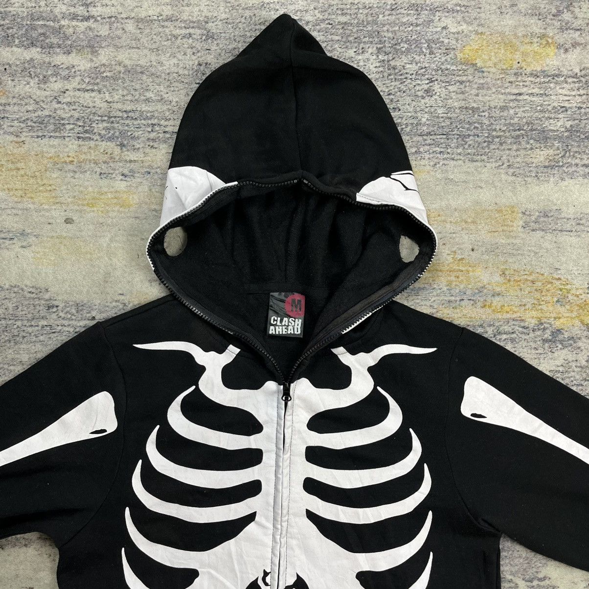 Japanese Brand Clash Ahead skeleton full zip hoodie Size US M / EU 48-50 / 2 - 5 Thumbnail