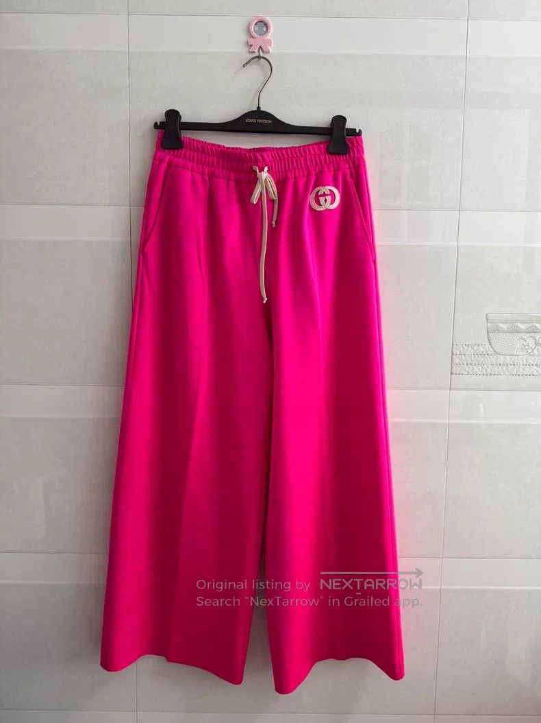 Gucci Gucci SizeL Double G-posted wide legs Size 25" / US 0 / IT 36 - 1 Thumbnail