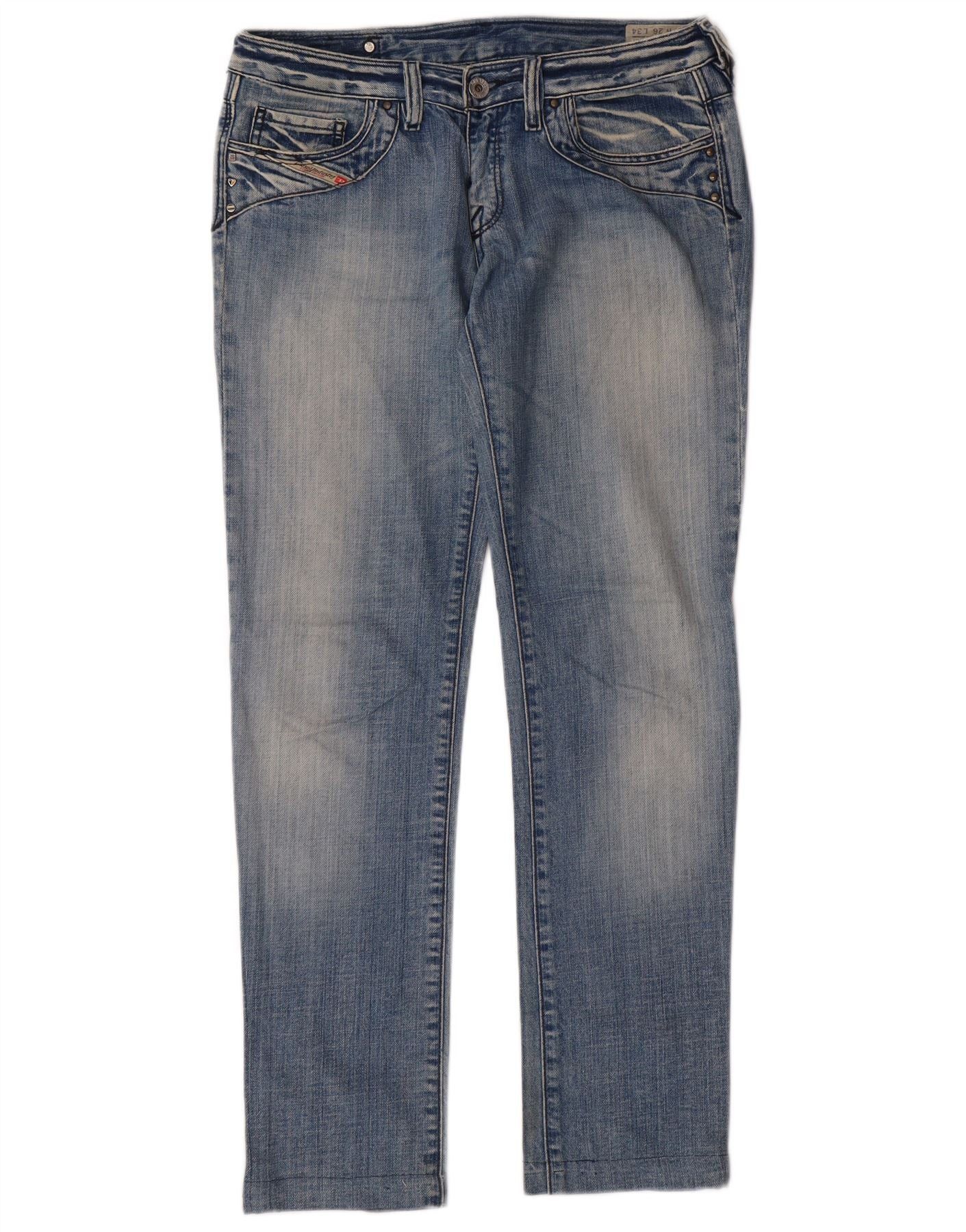 Diesel Womens Kycut Slim Jeans W26 L29 Blue Cotton Size 42" / US 20 - 1 Thumbnail