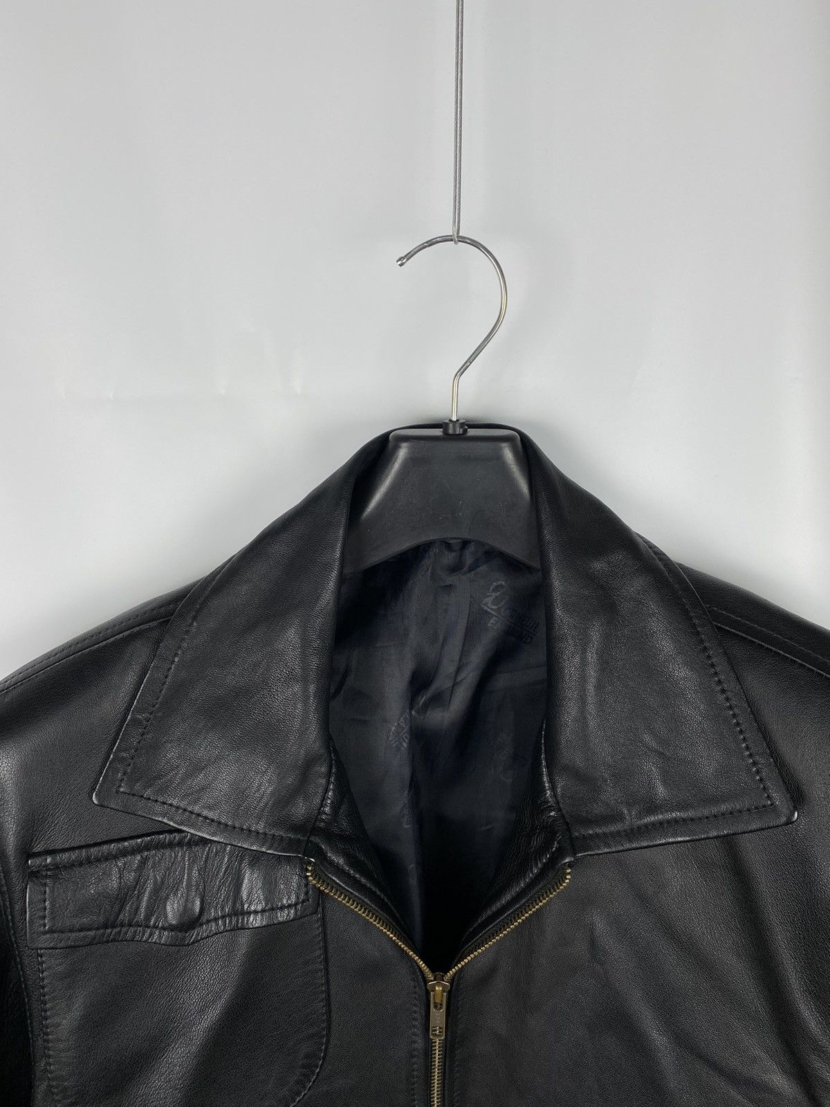 Designer Dormeuil England Soft Genuine Leather Jacket Size US L / EU 52-54 / 3 - 3 Thumbnail