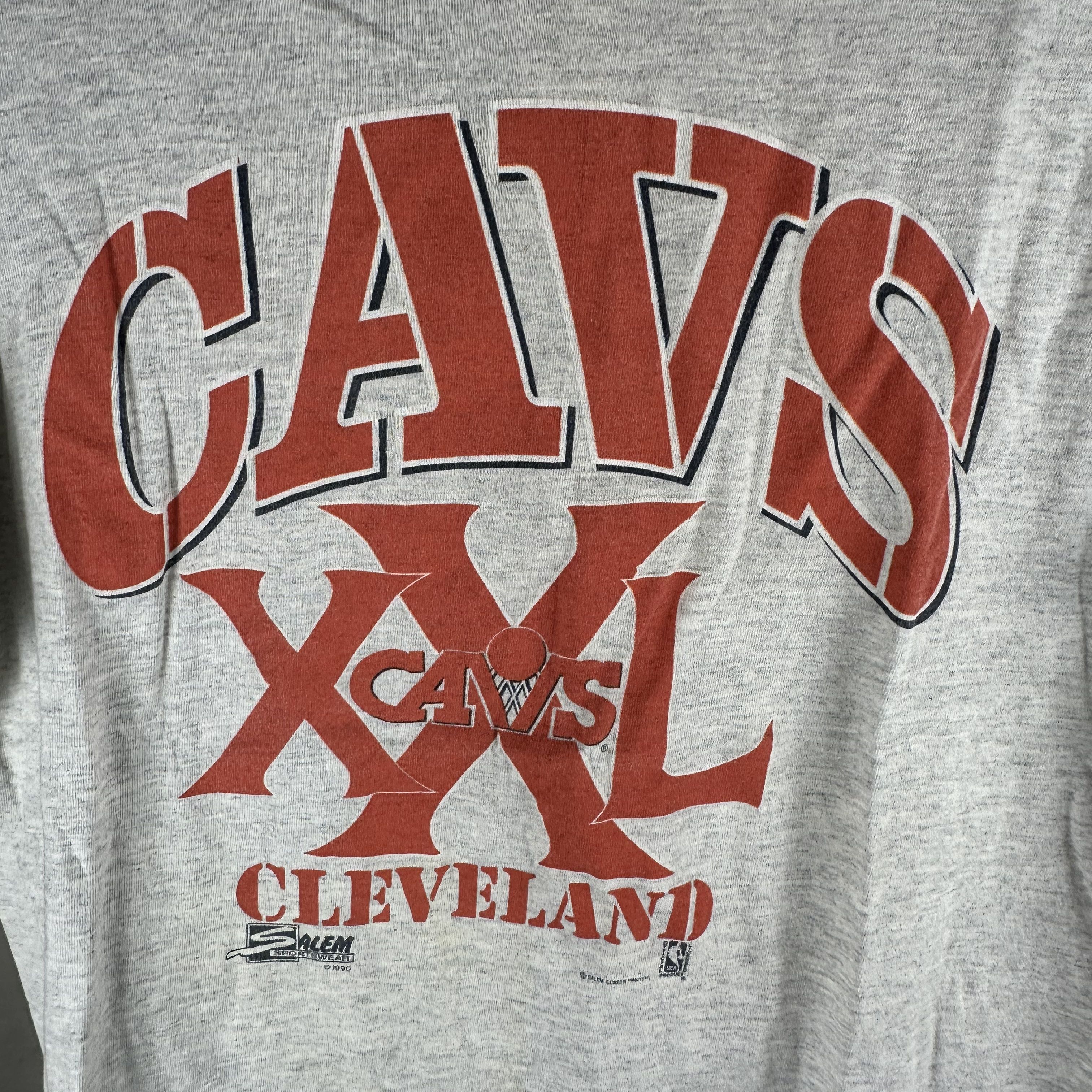 Vintage 1990 Cleveland Cavaliers NBA Salem Sportswear T-shirt Size US XL / EU 56 / 4 - 2 Thumbnail