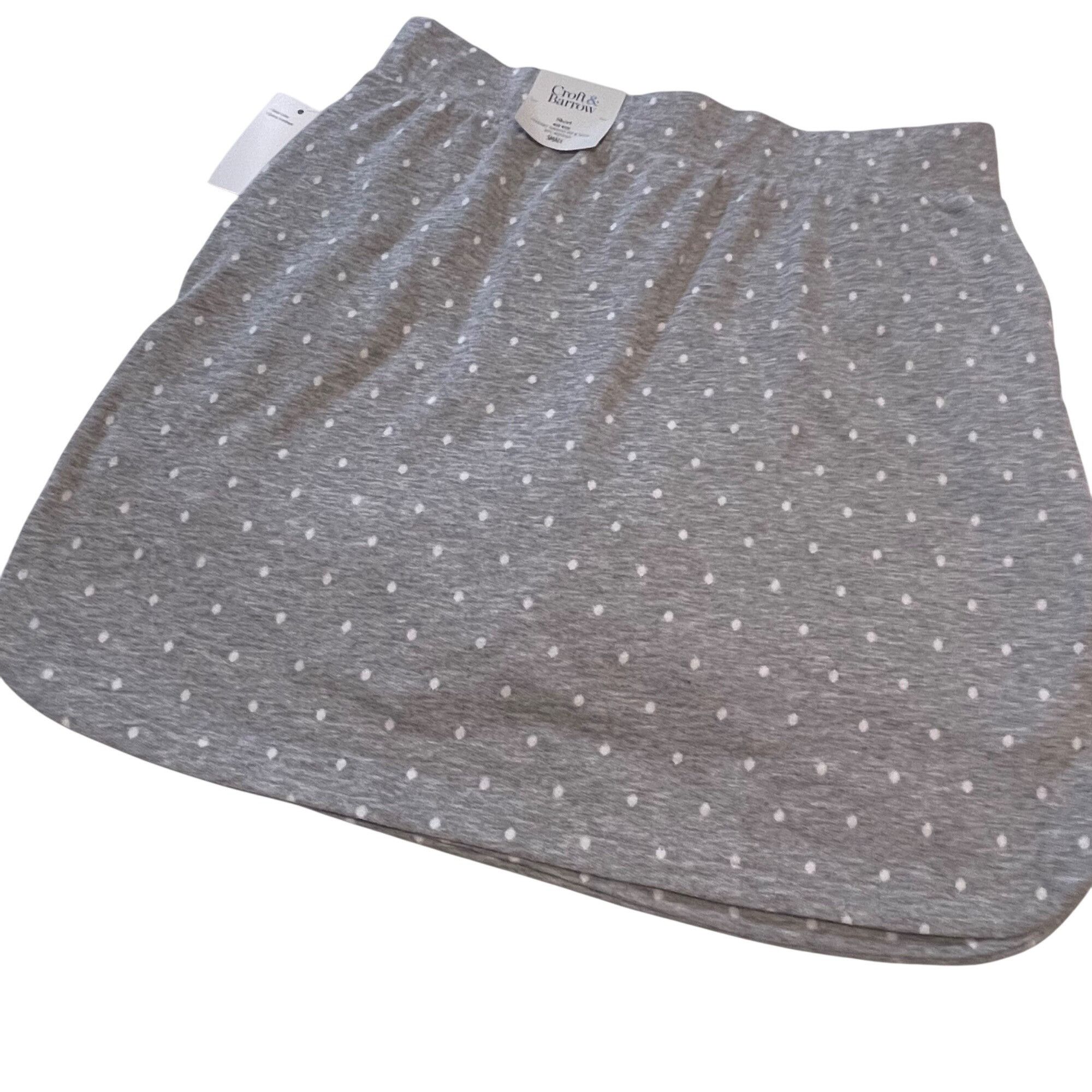 Croft & Barrow Croft & Barrow Womens Gray Polka Dot Extra Soft Skort - Easy Size 28" / US 6 / IT 42 - 2 Thumbnail