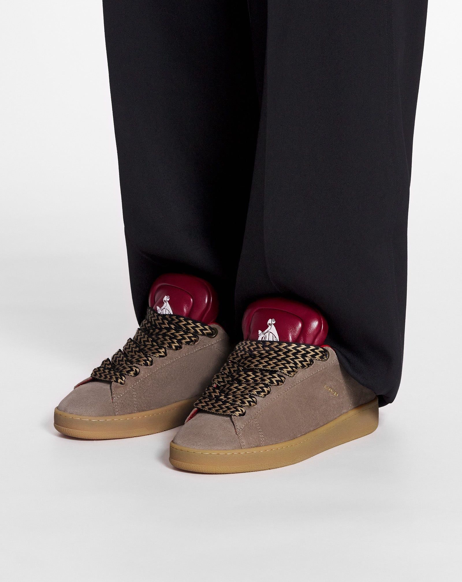 Lanvin o1mle0825 Leather Curb Sneakers in Brown Size US 7 / EU 40 - 5 Thumbnail