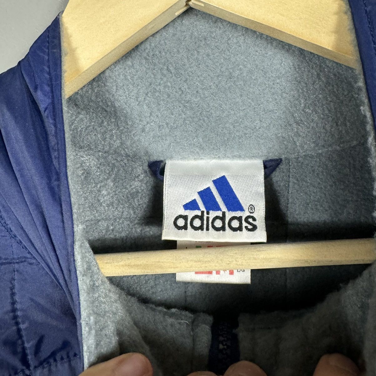 Adidas × Vintage Vintage Adidas Equipment 90s Zip Fleece Size US L / EU 52-54 / 3 - 9 Thumbnail