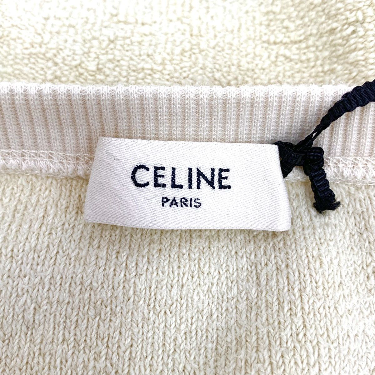 Celine Celine Beige Logo Embroidered Long Sleeve Knit Top K26WX Size S / US 4 / IT 40 - 6 Thumbnail