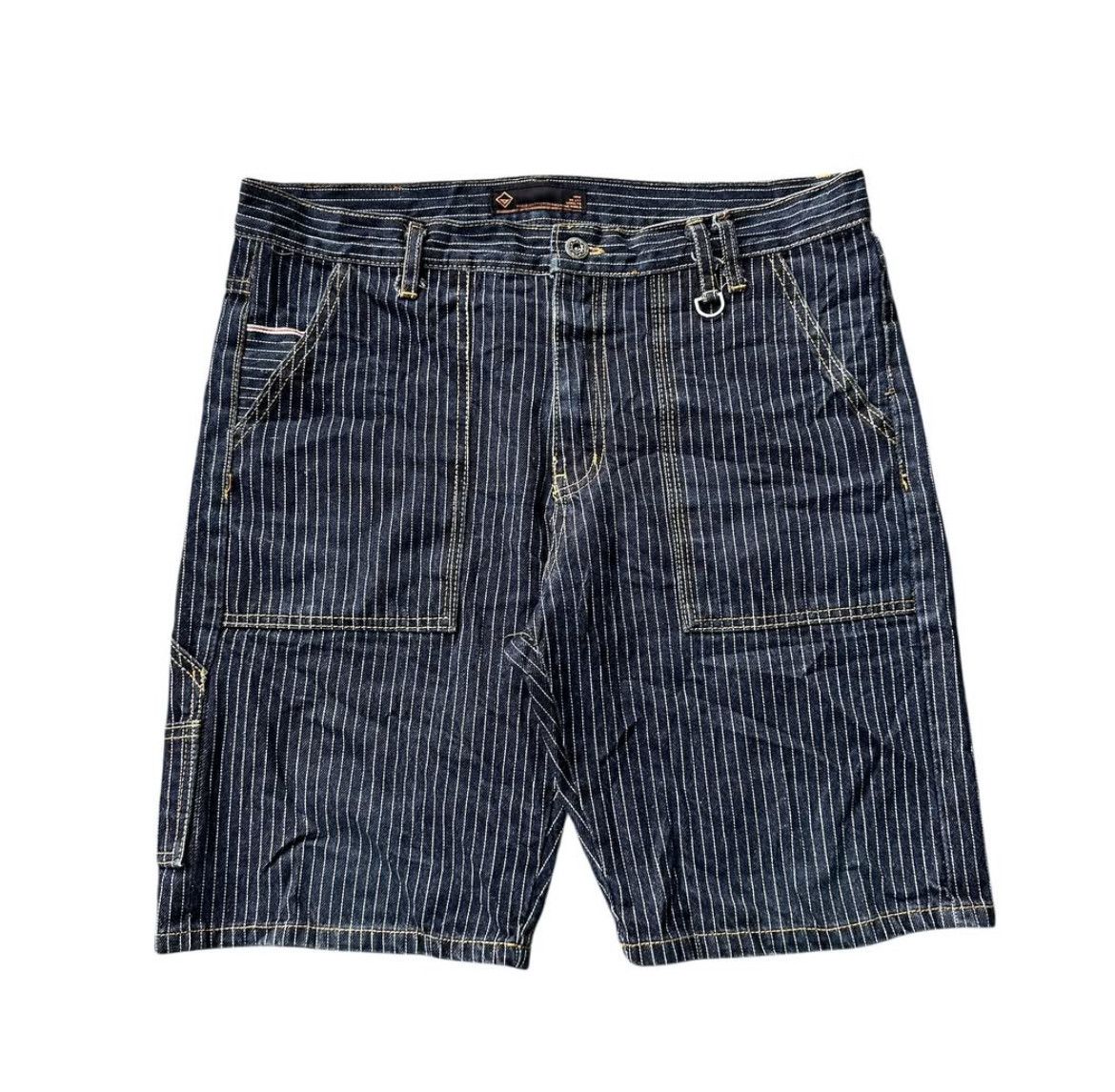 Japanese Brand 2000s Frizmworks Freeze All Prism Hickory Carpenter Selvedge Size US 34 / EU 50 - 1 Thumbnail