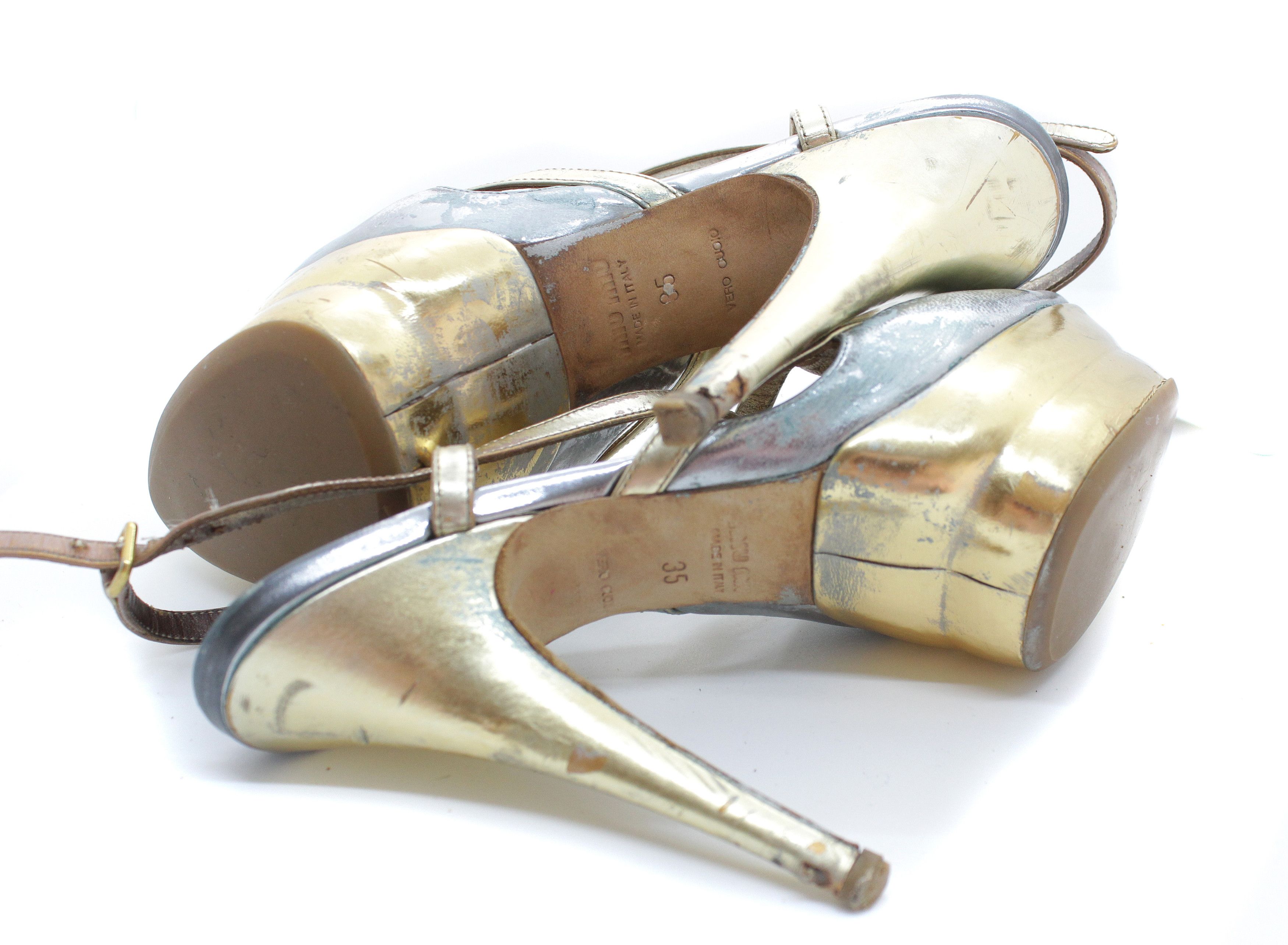 Miu Miu 00S Painter Heels Vintage Size US 5 / IT 35 - 8 Thumbnail