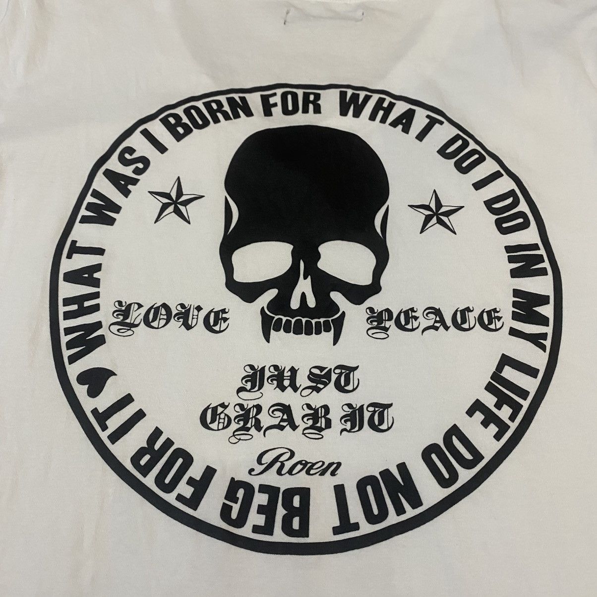 Mastermind Japan × Roen 2000s Roen - Vkei Style Skull T-Shirt White Made in Japan Size US M / EU 48-50 / 2 - 8 Thumbnail