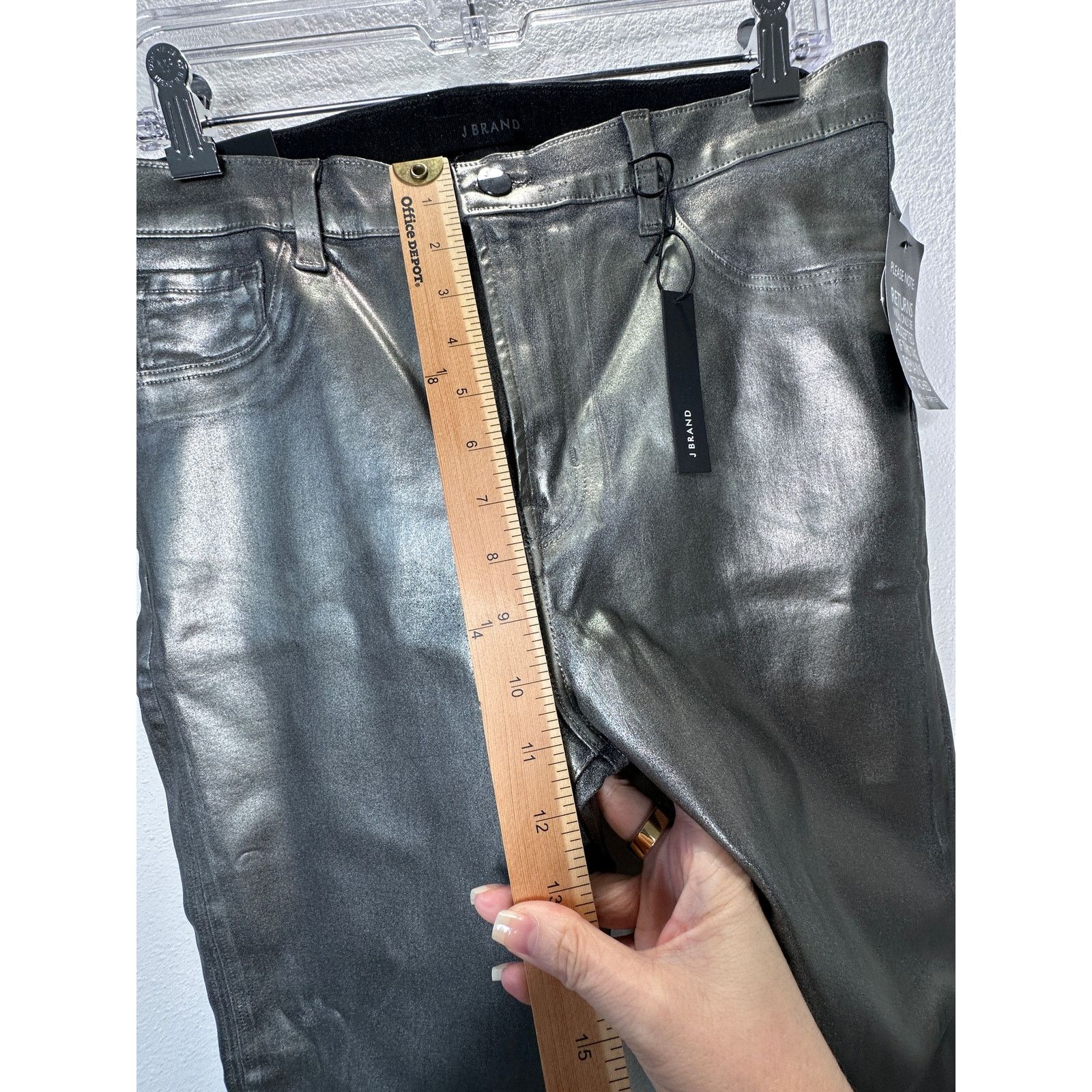 J Brand NWT J Brand Silver High Rise Crop Cigarette Jeans 32 / 14 Size 36" / US 14 / IT 50 - 13 Thumbnail