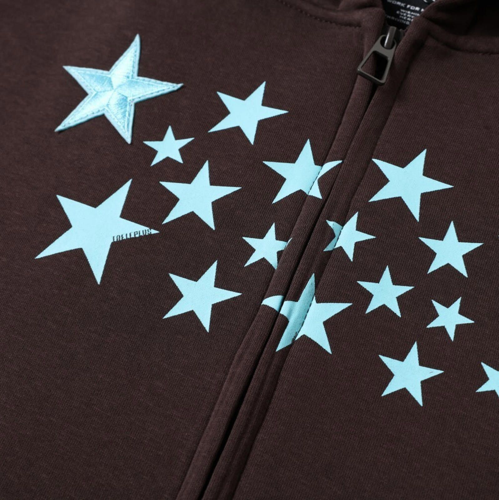 Other Purple Star Print Zip-Up Hoodie, Casual Streetwear Hoodie Size US M / EU 48-50 / 2 - 2 Thumbnail