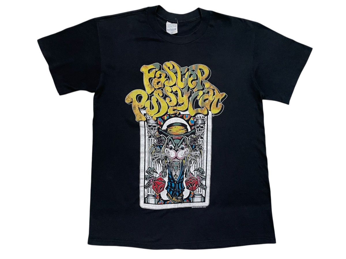 Band Tees × Vintage Vintage 80s Faster Pussycat Rock Band Size US L / EU 52-54 / 3 - 1 Thumbnail