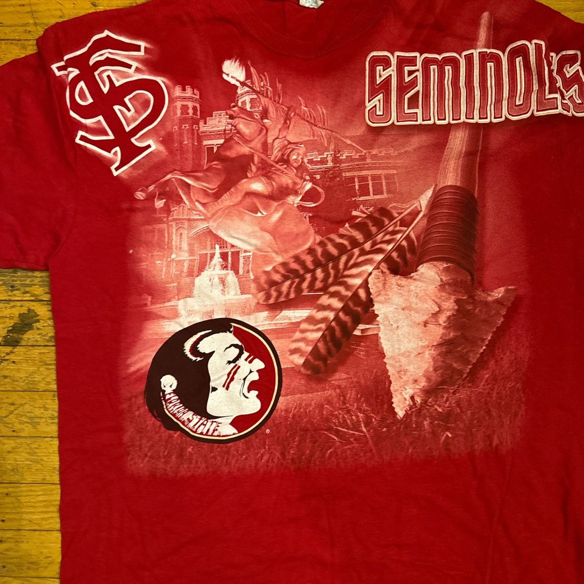 Other Florida State Seminoles red and white cotton shirt Size US L / EU 52-54 / 3 - 4 Thumbnail