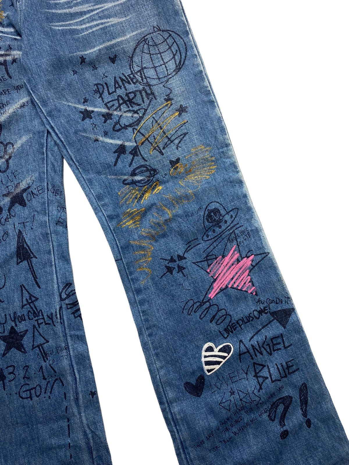 Angel Blue 1990s Angel Blue - Sketch Pen Denim Japanese Brand Size US 28 / EU 44 - 8 Thumbnail