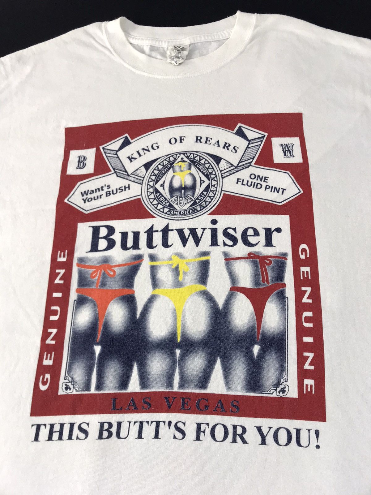 Anvil Buttweiser King of Rear Las Vegas Budweiser Beer Parody Tee Size US XL / EU 56 / 4 - 3 Thumbnail