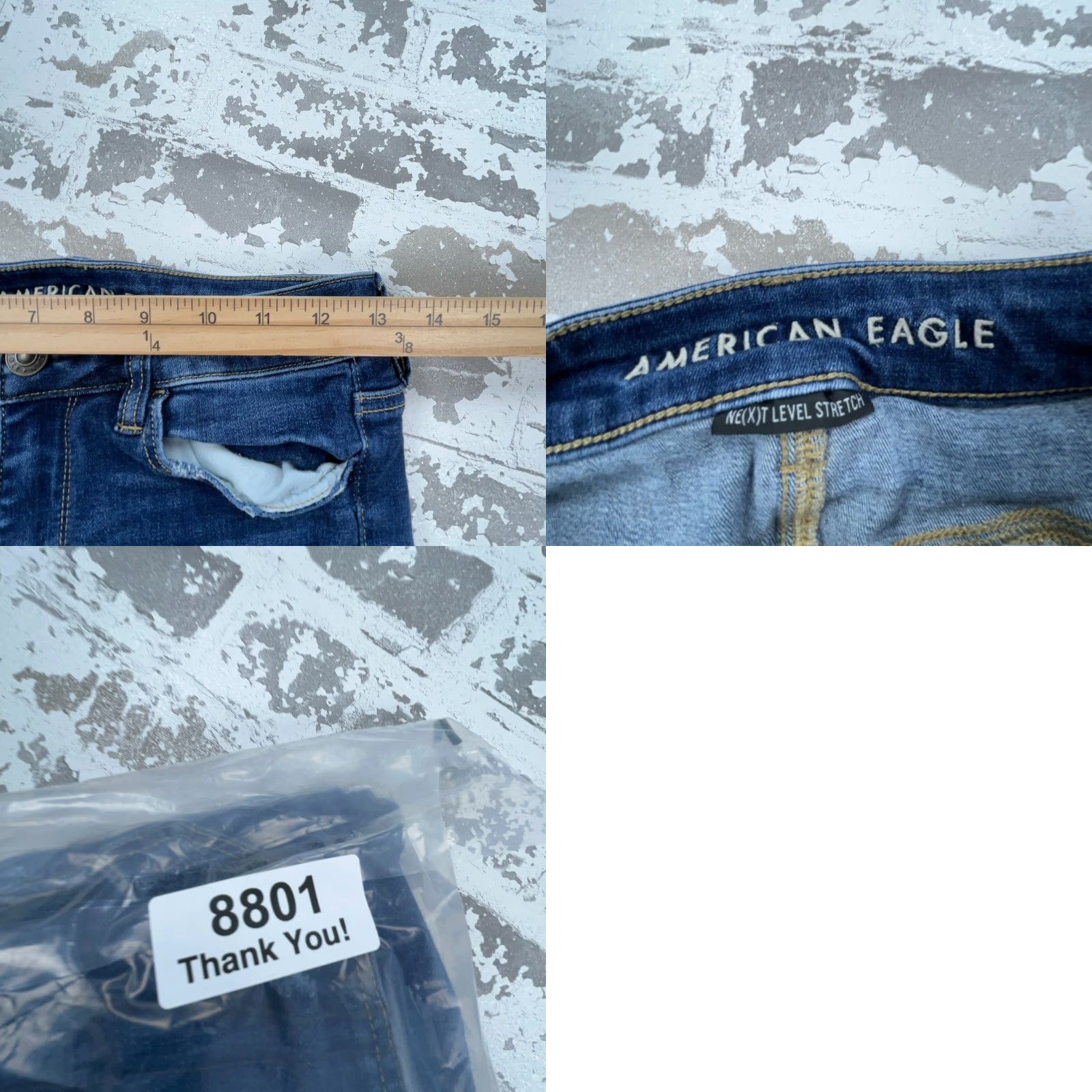 American Eagle Outfitters American Eagle Outfitters Jeans Women 4 Long Jegging Dark Wash Distressed? No, Solid Blue 5-Pocket Regular Rise Mid Inseam 30 in Size 27" / US 4 / IT 40 - 9 Thumbnail