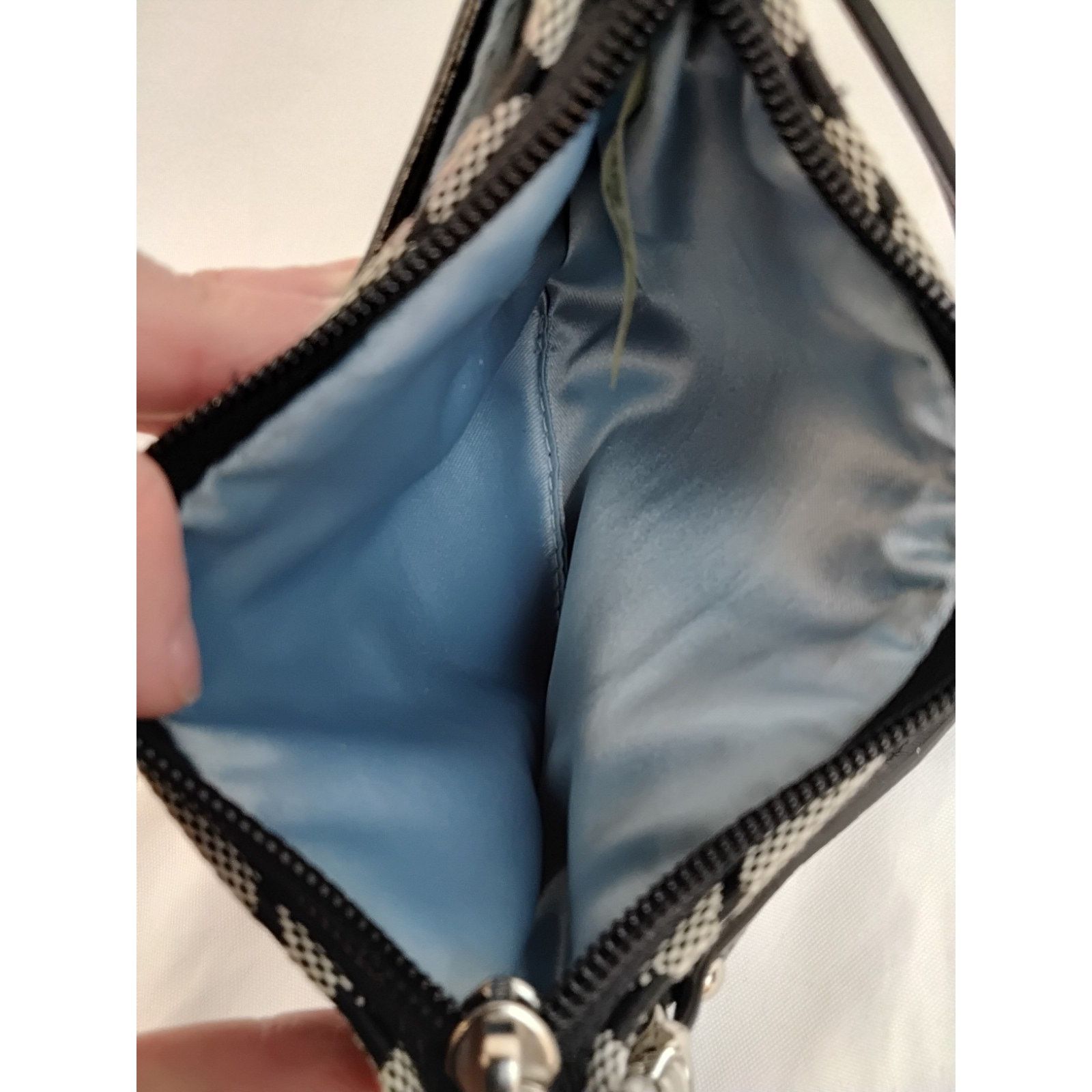 Coach Coach Wristlet Clutch Signature C Black Leather Trim Size ONE SIZE - 7 Thumbnail
