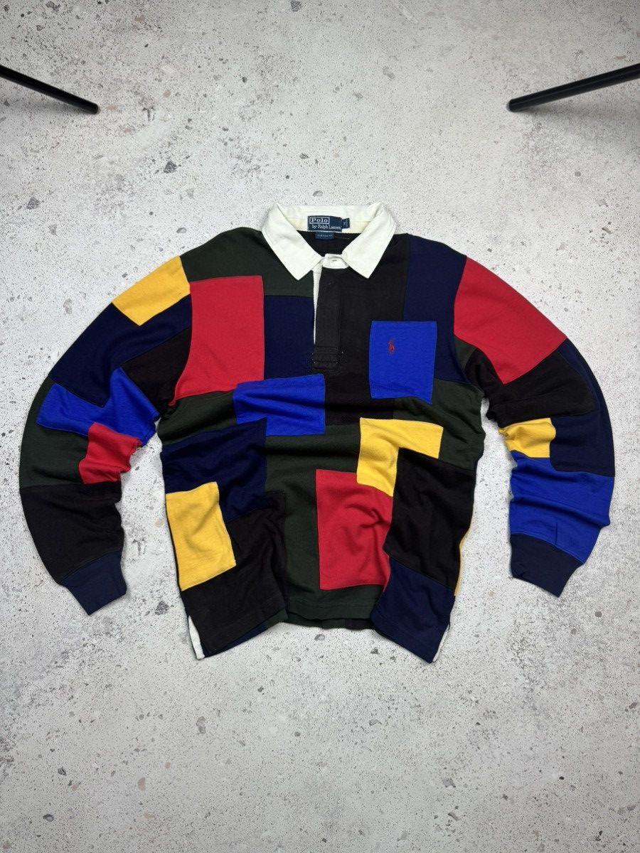 Polo Ralph Lauren × Vintage Vintage Polo Ralph Lauren Patchwork Rugby Rare Men’s M Size US M / EU 48-50 / 2 - 1 Thumbnail