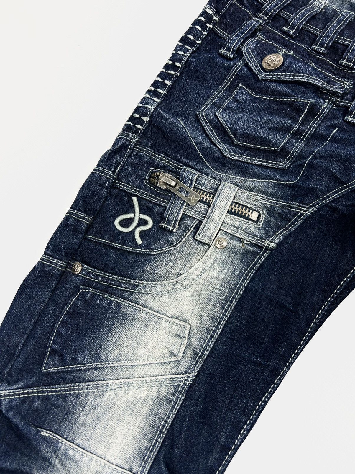 Japanese Brand J RAG Japanese Navy Multi-Pocket Denim Pants Limited Edition Size US 30 / EU 46 - 11 Thumbnail
