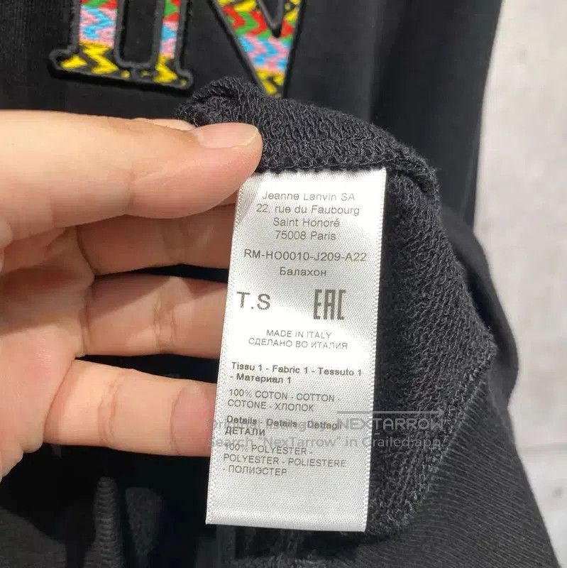 Lanvin Lanvin Black Cotton Long Sleeve Hoodie . Size US XL / EU 56 / 4 - 3 Thumbnail