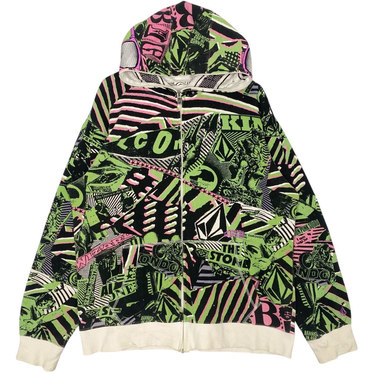 Other Vintage Volcom Skateboard Full Print Hoodie Sweater Size XL Size US XL / EU 56 / 4 - 1 Thumbnail
