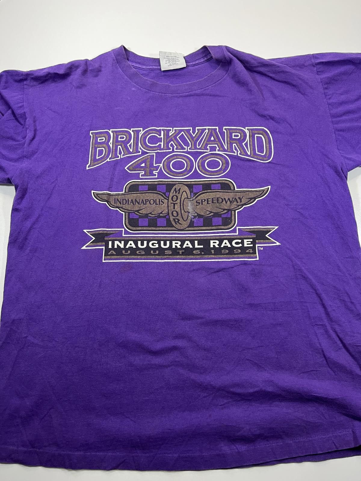 Logo Athletic Brickyard 400 Indianapolis Speedway Race T-Shirt XL Purple Size ONE SIZE - 1 Thumbnail
